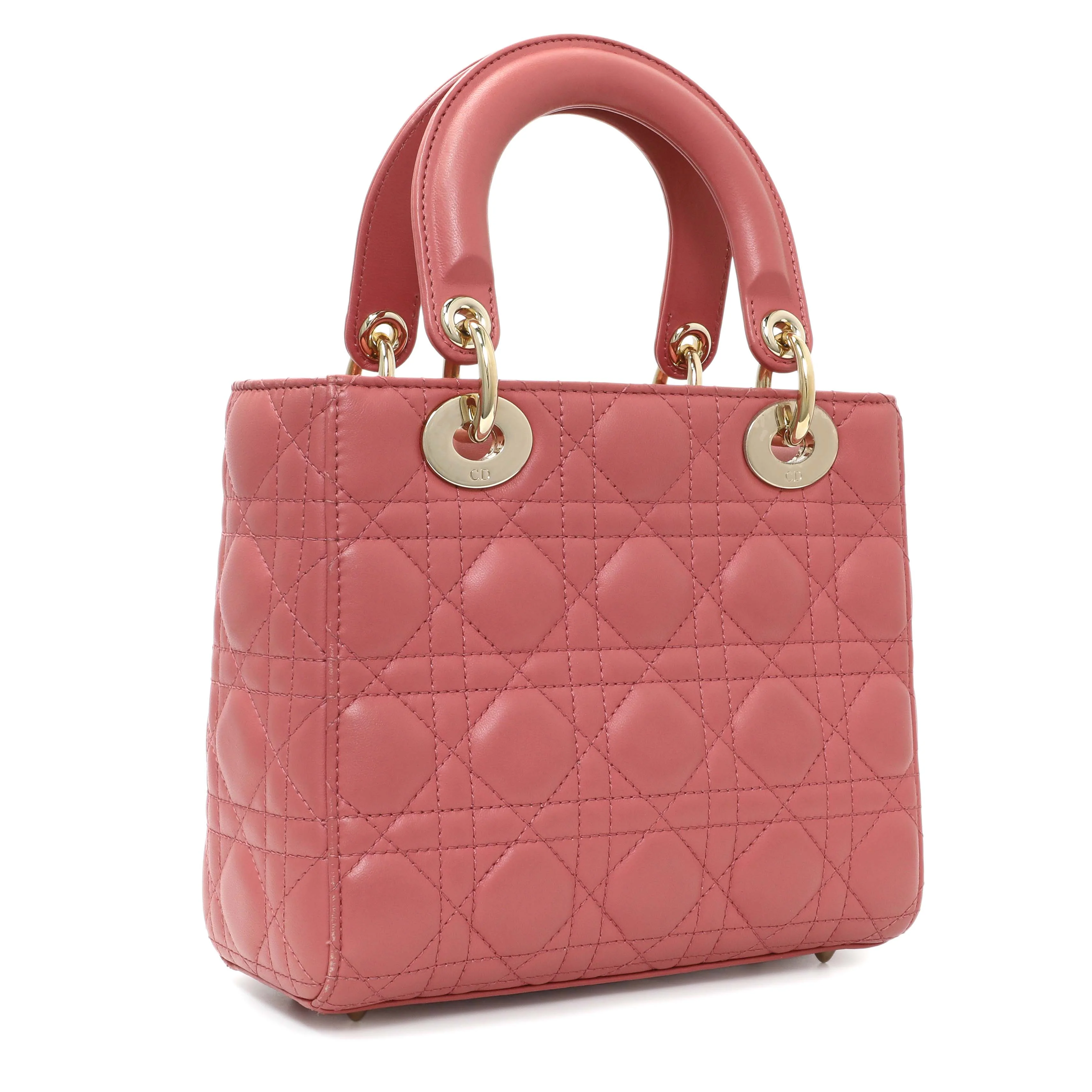 Christian Dior Pink Lambskin Cannage Small My ABCDior Lady Dior - Image 2