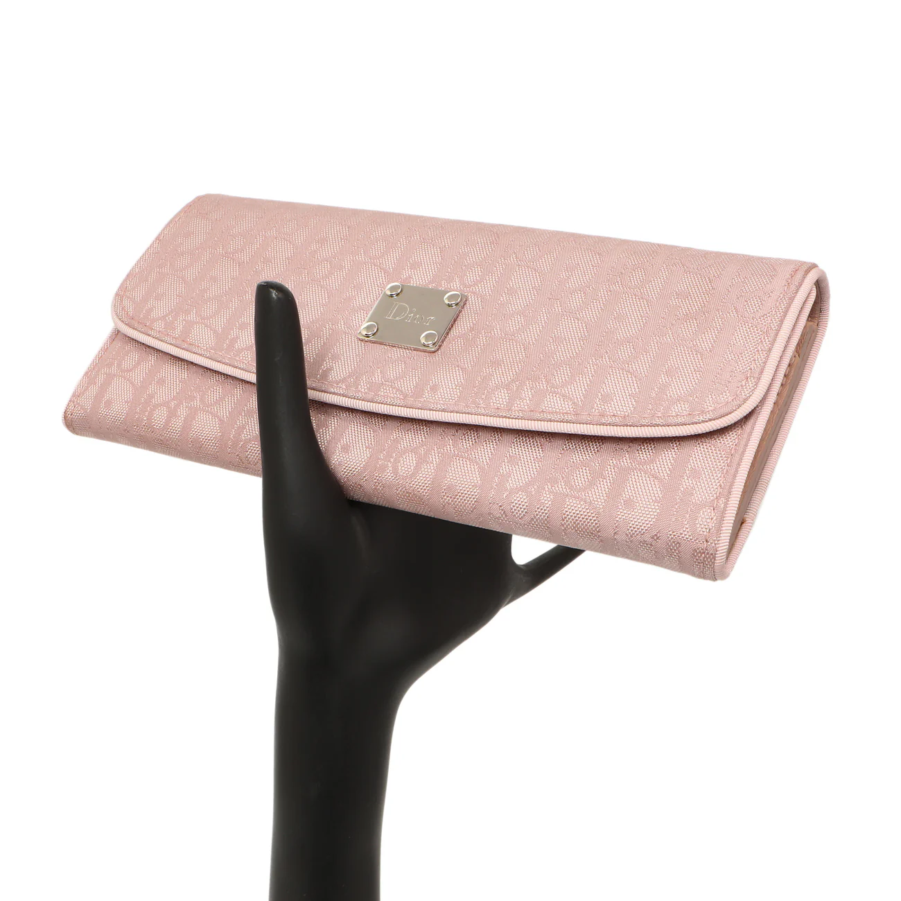 Christian Dior Pink Monogram Chain Wallet - Image 12