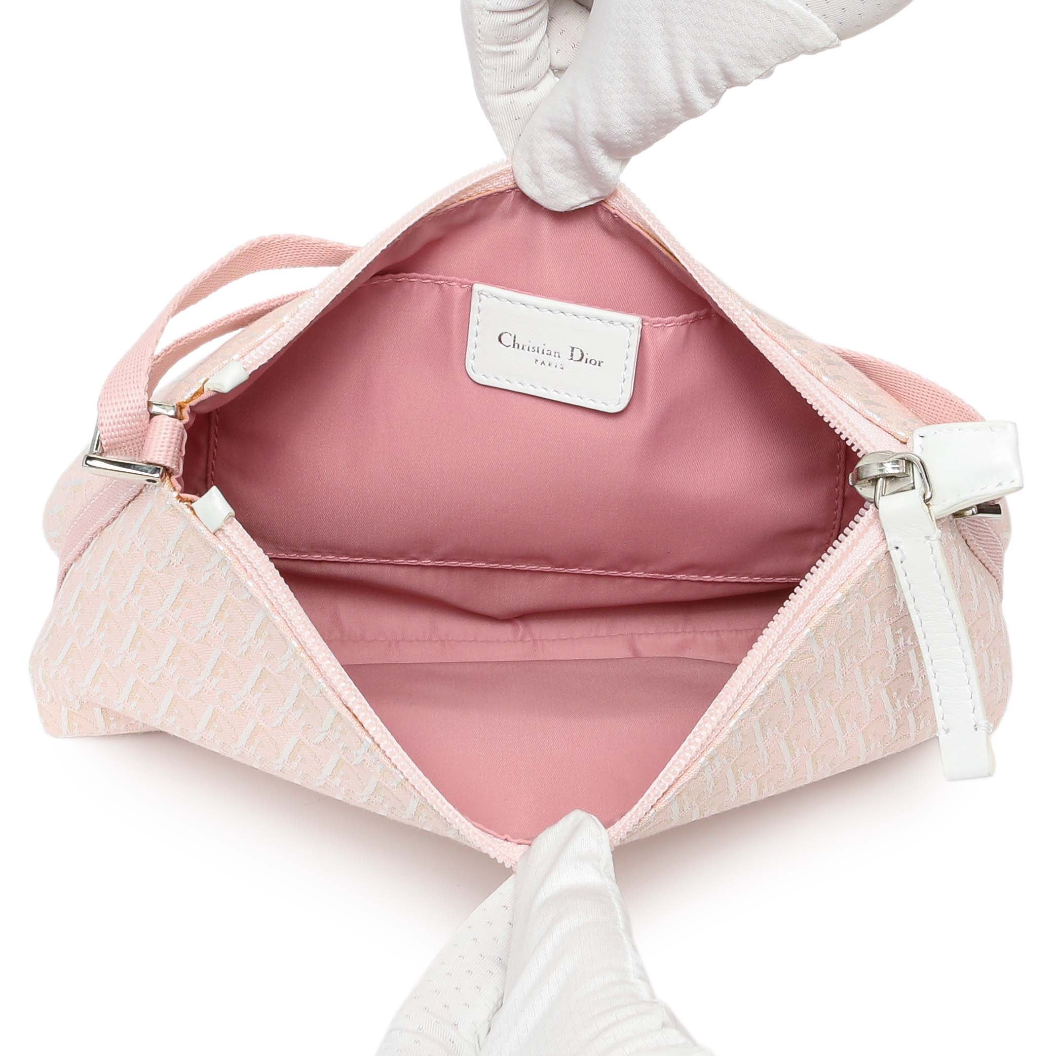 Christian Dior Pink Monogram Shoulder Bag Pochette - Image 4