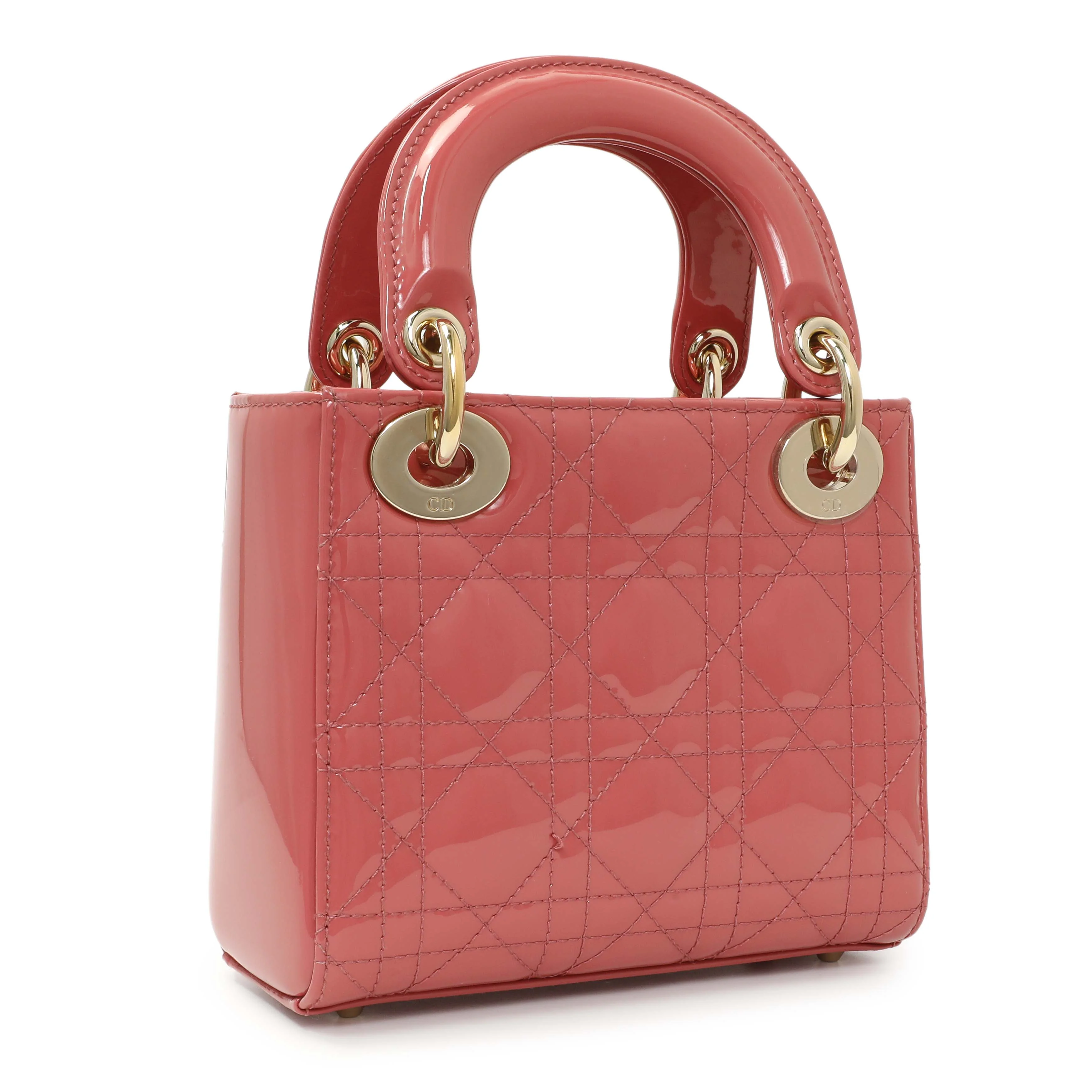 Christian Dior Pink Patent Cannage Mini Lady Dior - Image 2