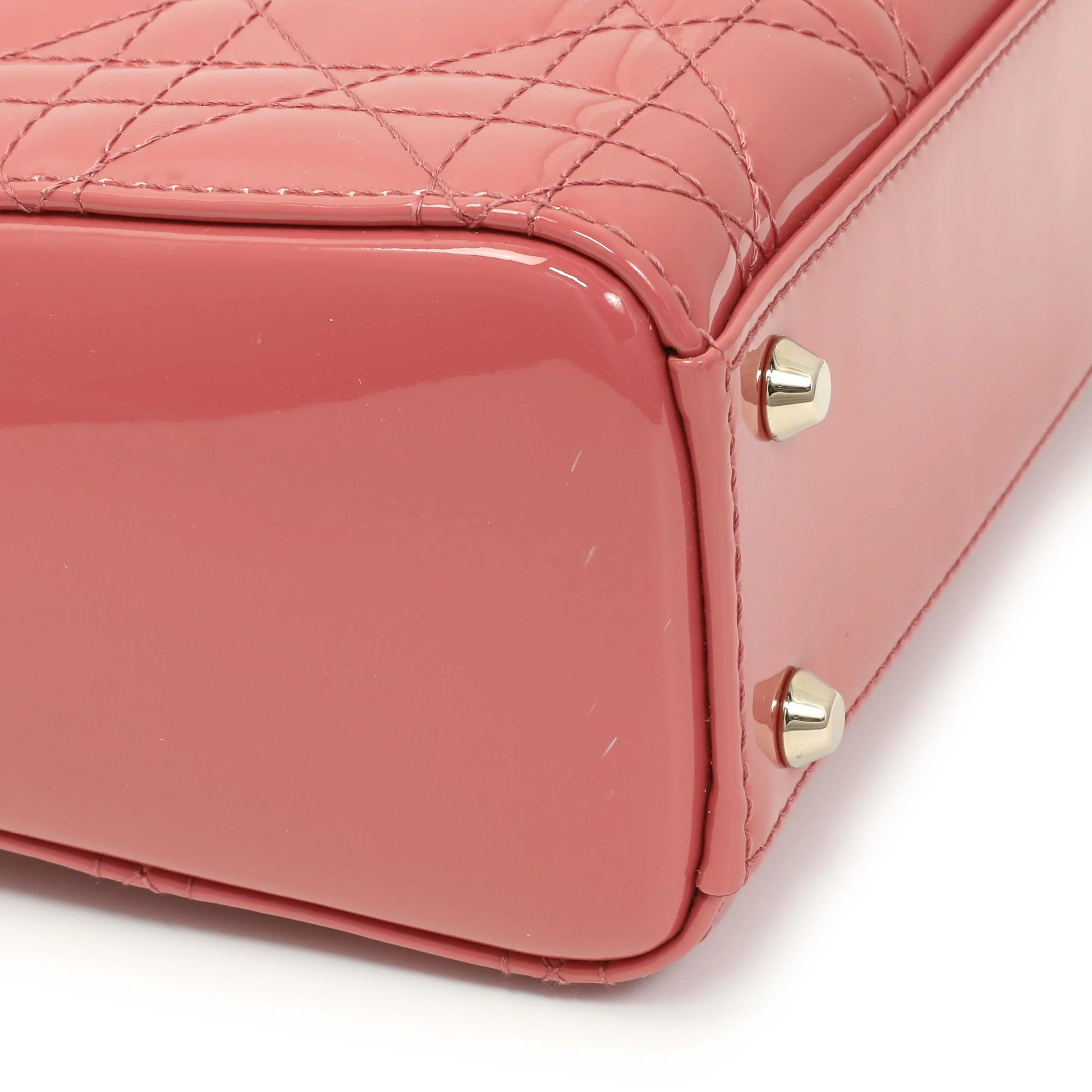 Christian Dior Pink Patent Cannage Mini Lady Dior - Image 7