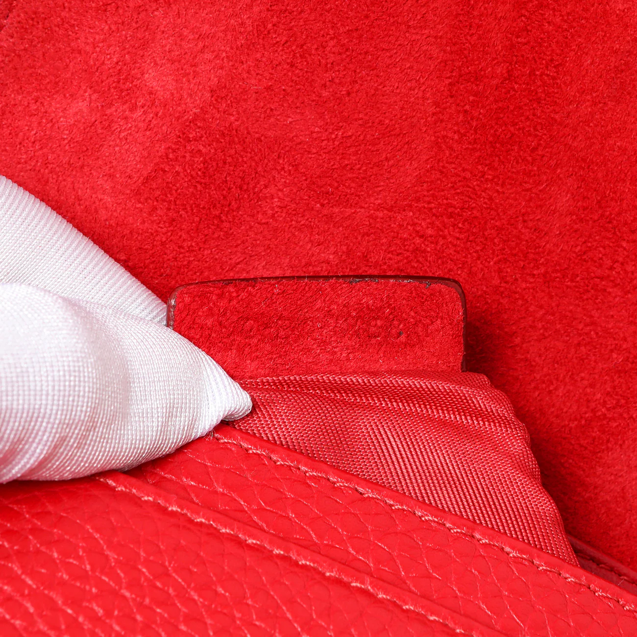 Christian Dior Red Calfskin Diorama Wallet On Chain - Image 10