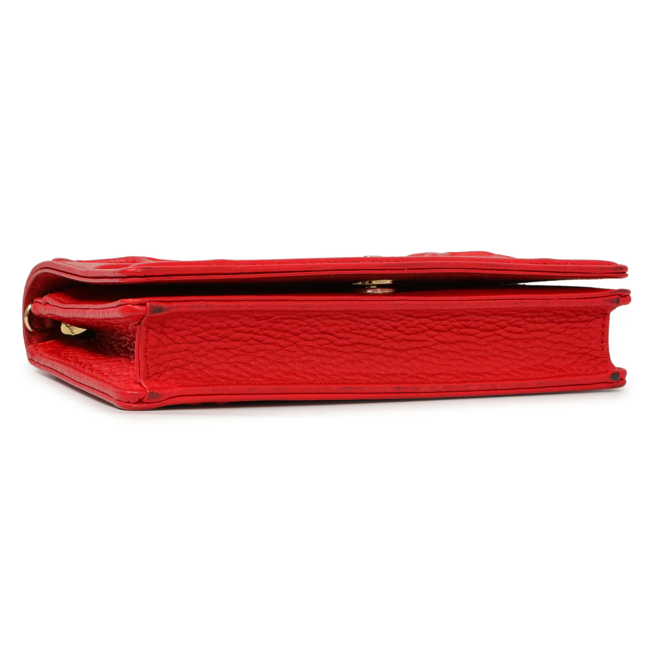 Christian Dior Red Calfskin Diorama Wallet On Chain - Image 3