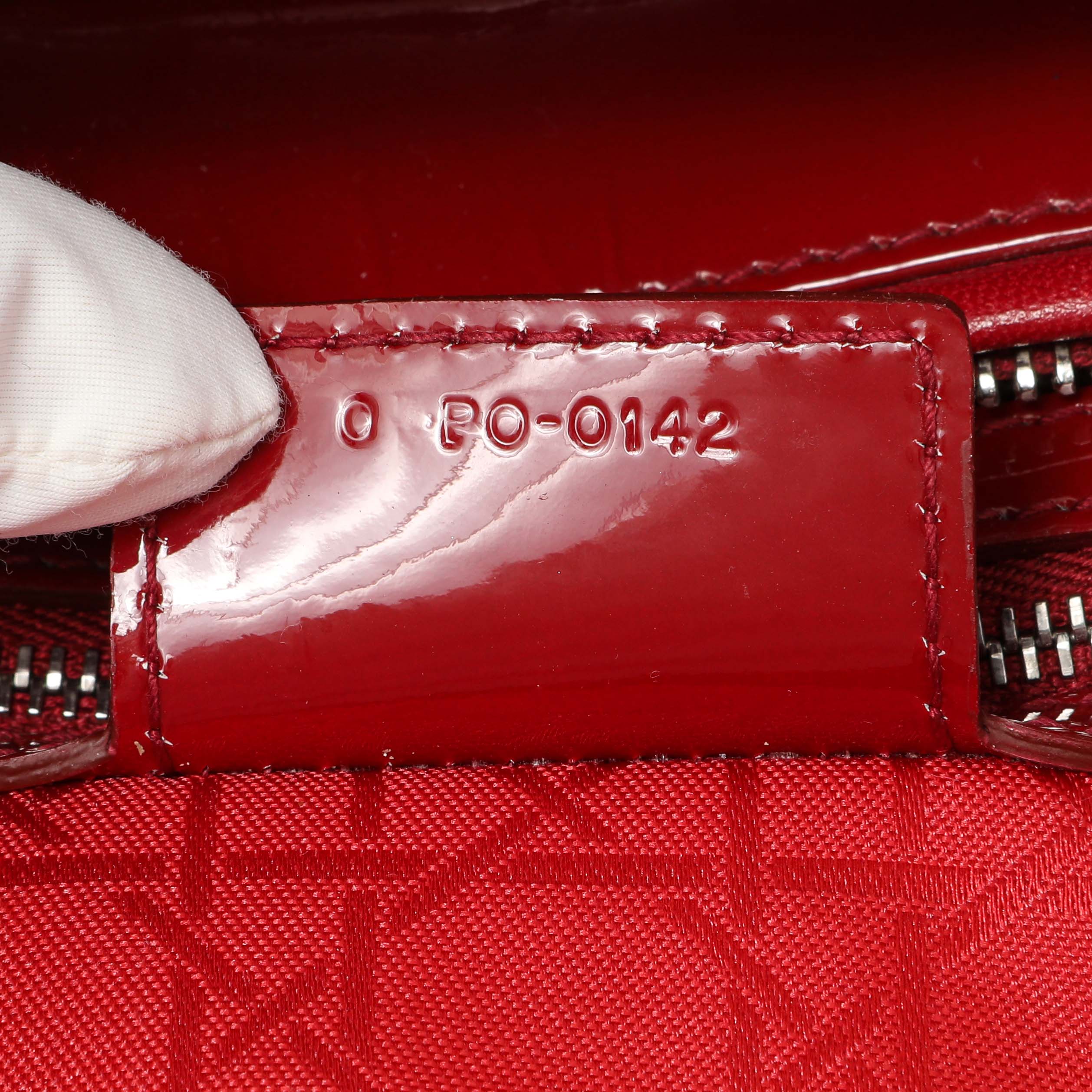Christian Dior Red Patent Cannage Large Lady Dior - Image 14