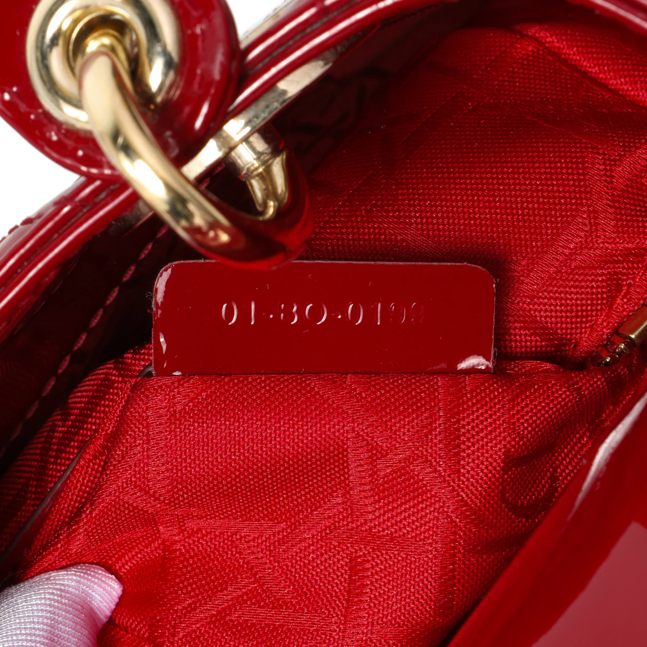 Christian Dior Red Patent Cannage Mini Lady Dior - Image 10