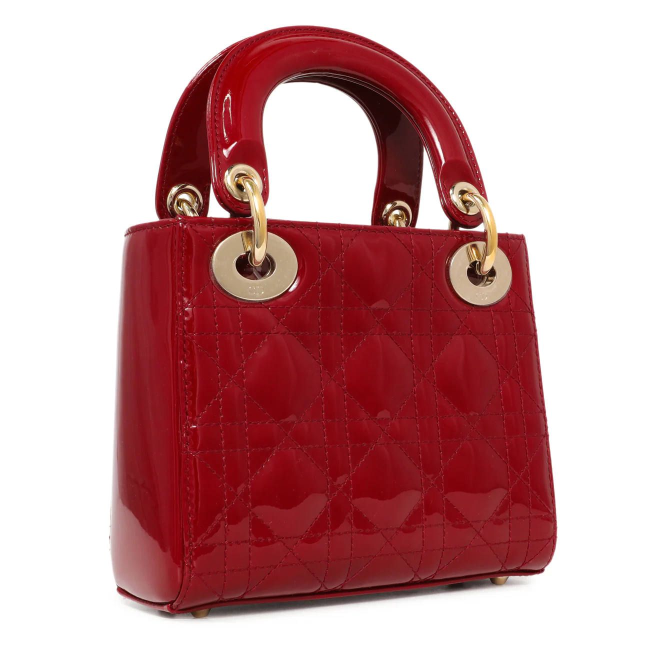 Christian Dior Red Patent Cannage Mini Lady Dior - Image 2