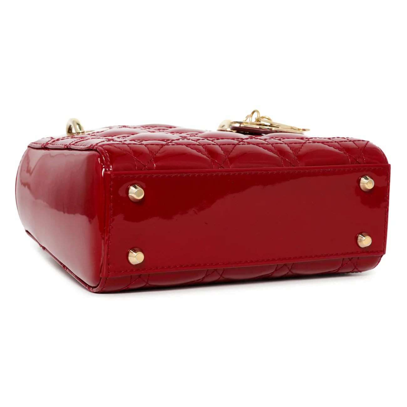 Christian Dior Red Patent Cannage Mini Lady Dior - Image 3
