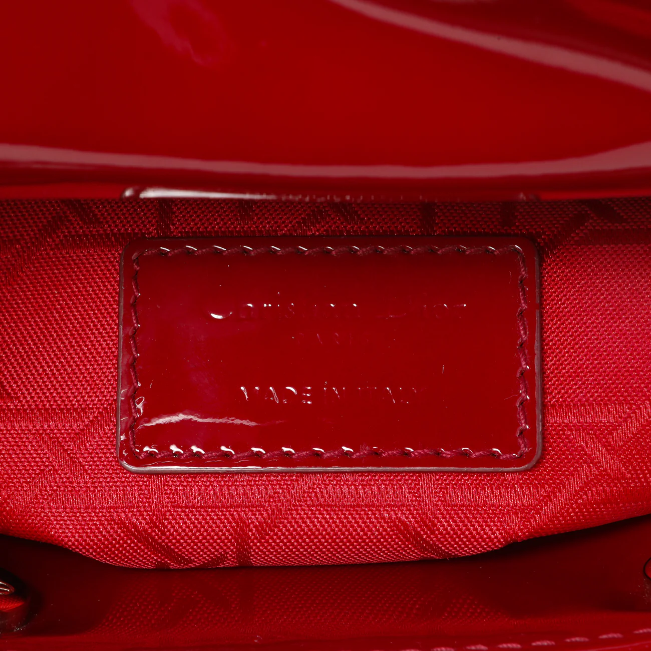 Christian Dior Red Patent Cannage Mini Lady Dior - Image 9