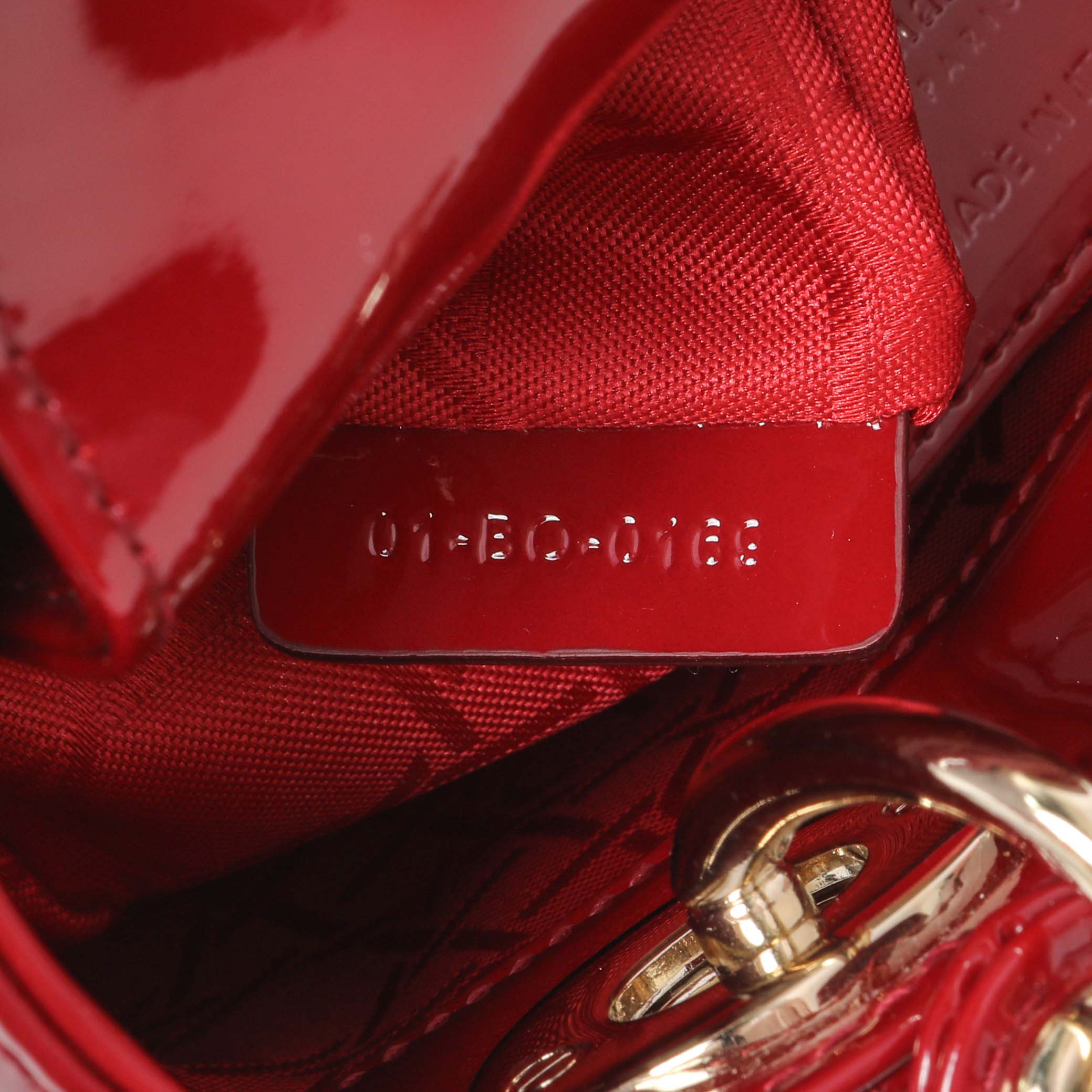 Christian Dior Red Patent Cannage Mini Lady Dior - Image 6