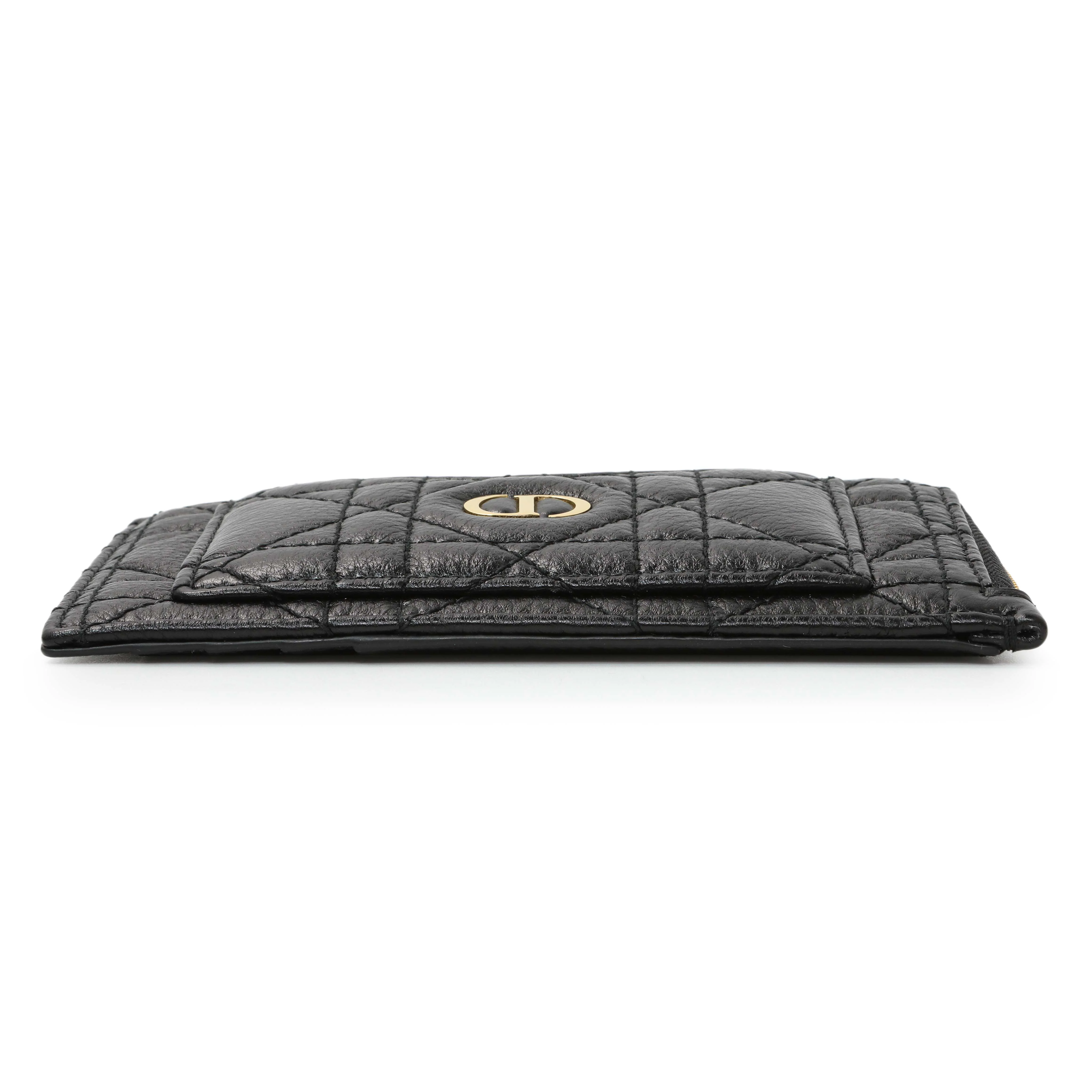 Christian Dior Supple Calfskin Cannage Lady Dior Cosmos Zipped Card Holder - Image 3