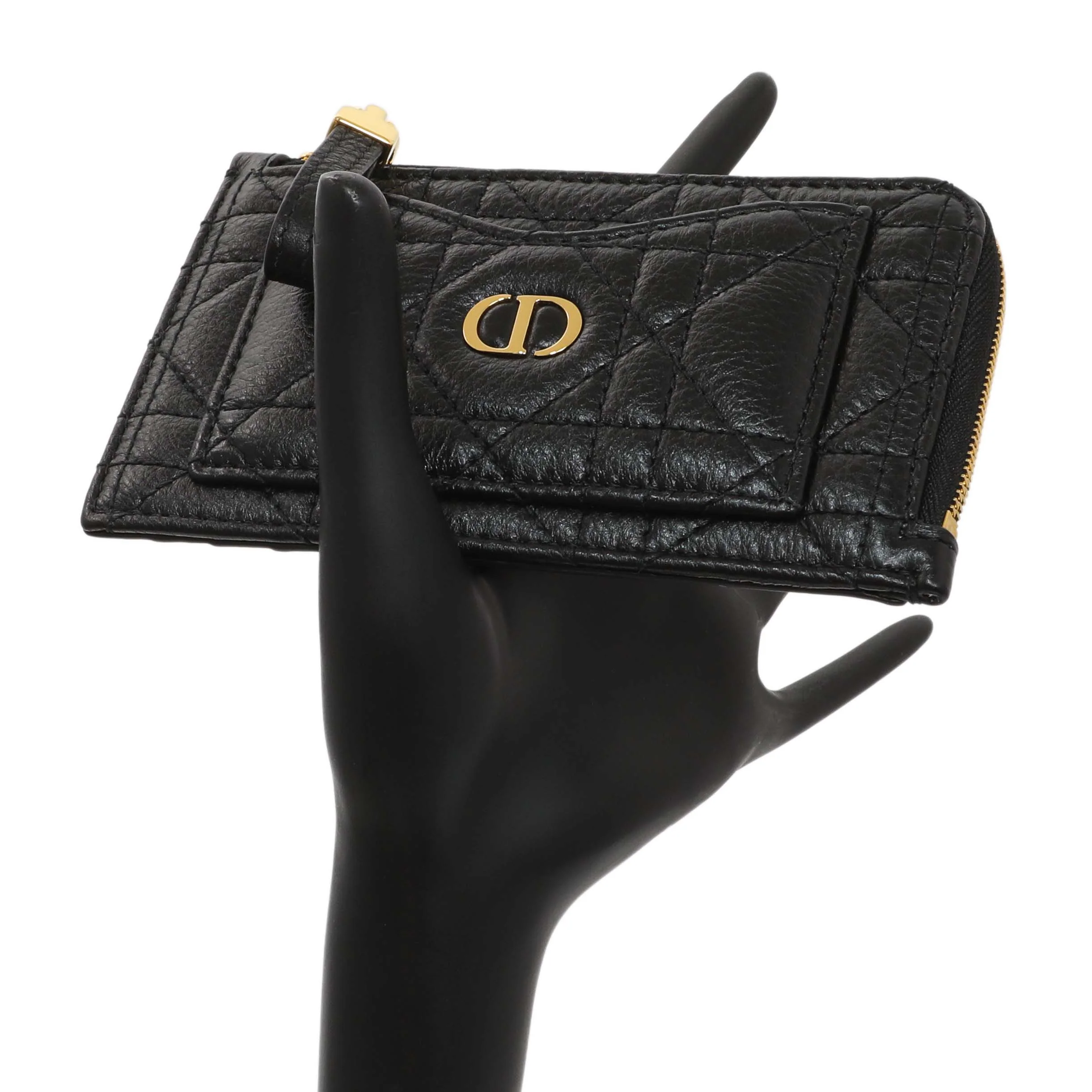 Christian Dior Supple Calfskin Cannage Lady Dior Cosmos Zipped Card Holder - Image 7