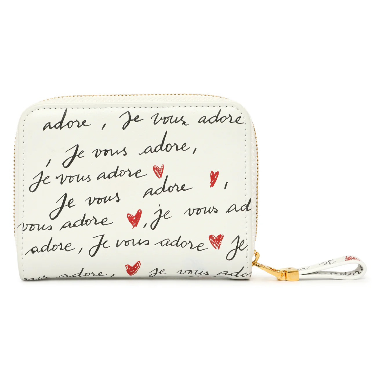 Christian Dior White Calfskin Dioramour Je Vous Adore Caro Scarlet Wallet - Image 2