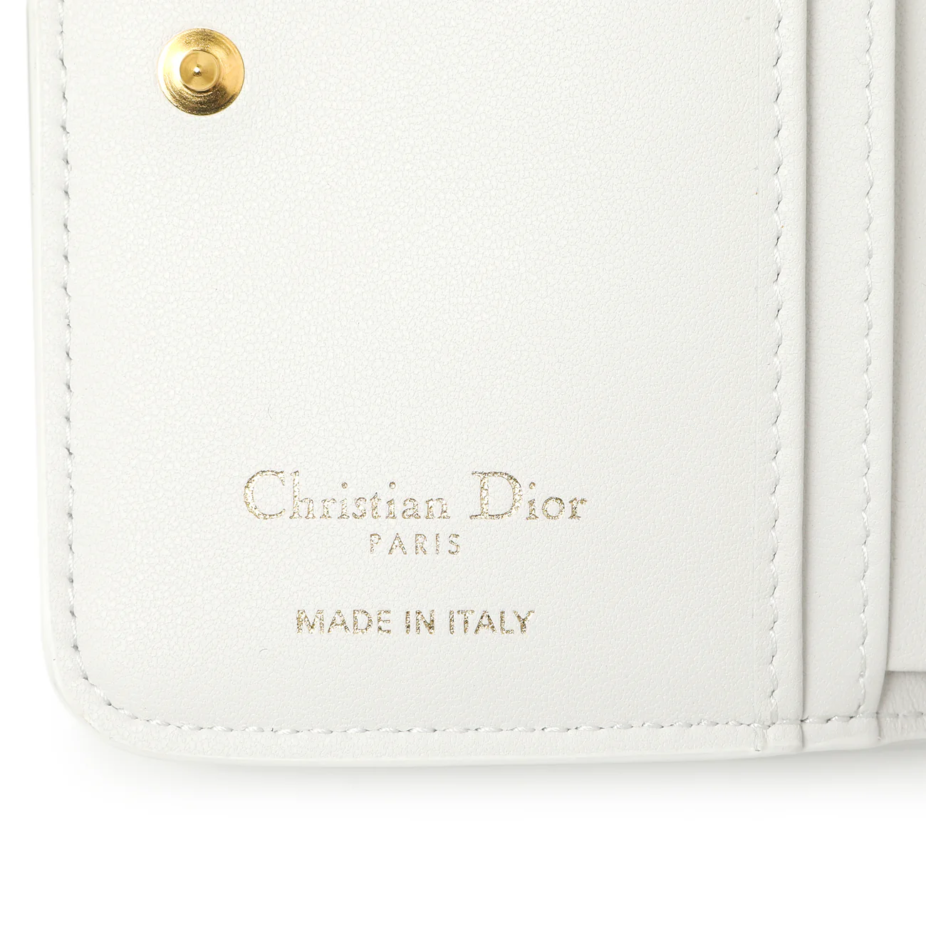 Christian Dior White Calfskin Dioramour Je Vous Adore Caro Scarlet Wallet - Image 5