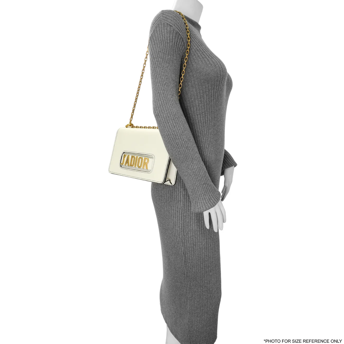 Christian Dior White Calfskin J'Adior Chain Flap Bag - Image 7