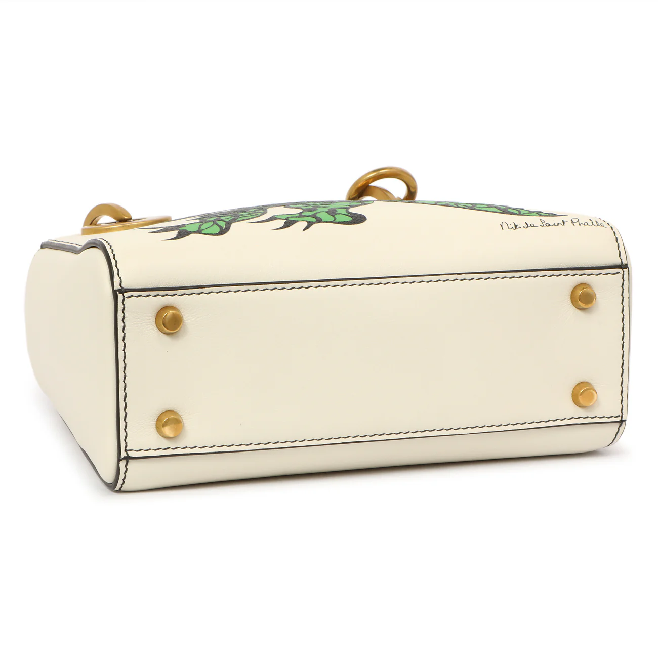 Christian Dior White Calfskin Niki De Saint Phalle Mini Supple Lady Dior - Image 3