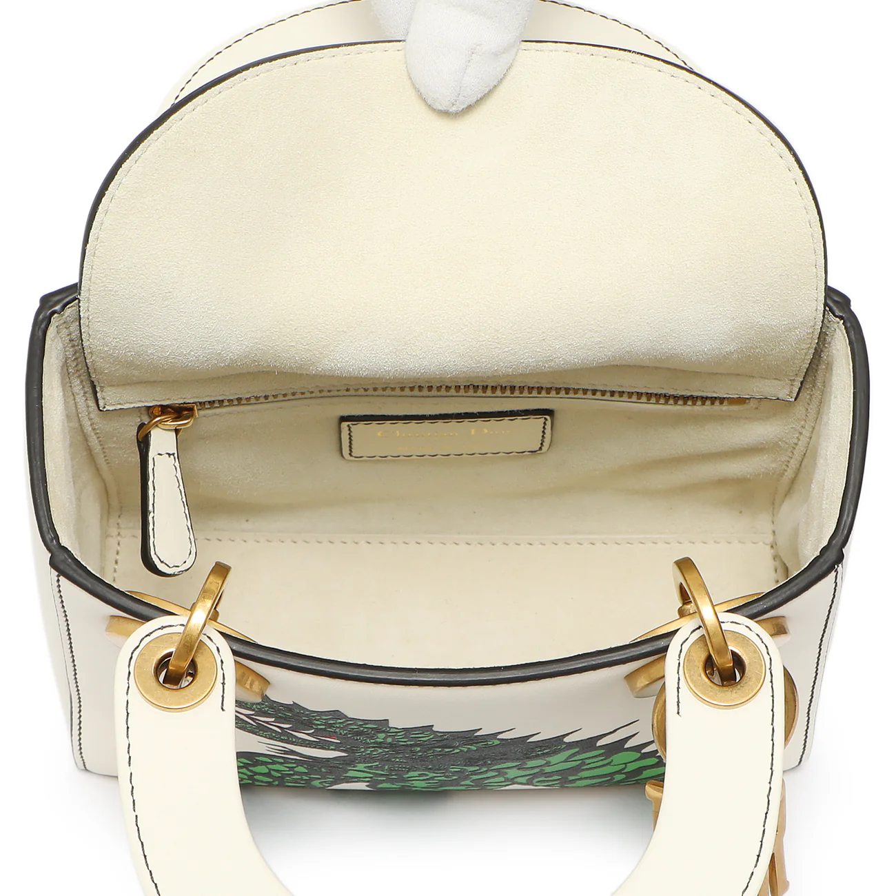 Christian Dior White Calfskin Niki De Saint Phalle Mini Supple Lady Dior - Image 4