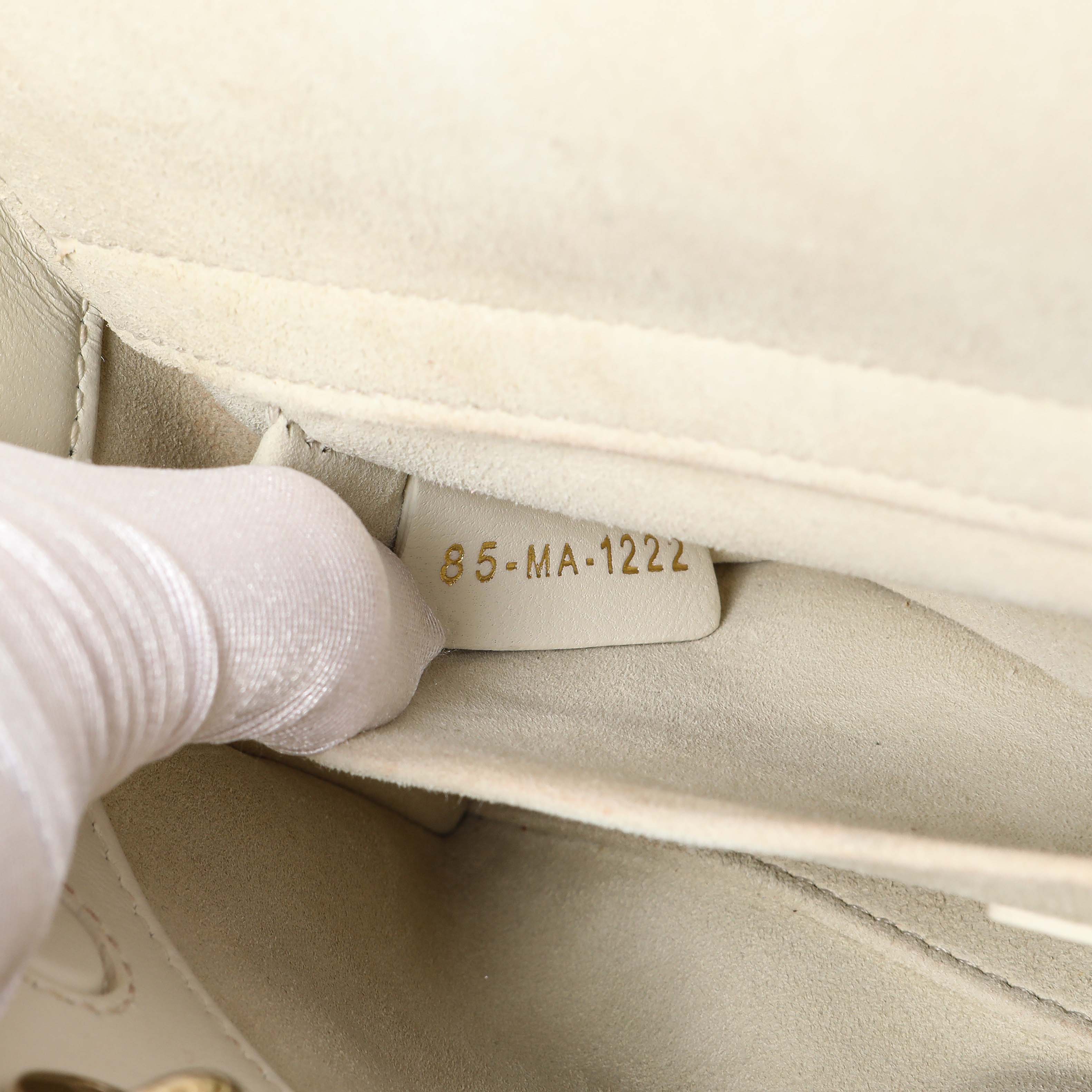 Christian Dior White Lambskin Cannage Medium Lady D-Joy - Image 6