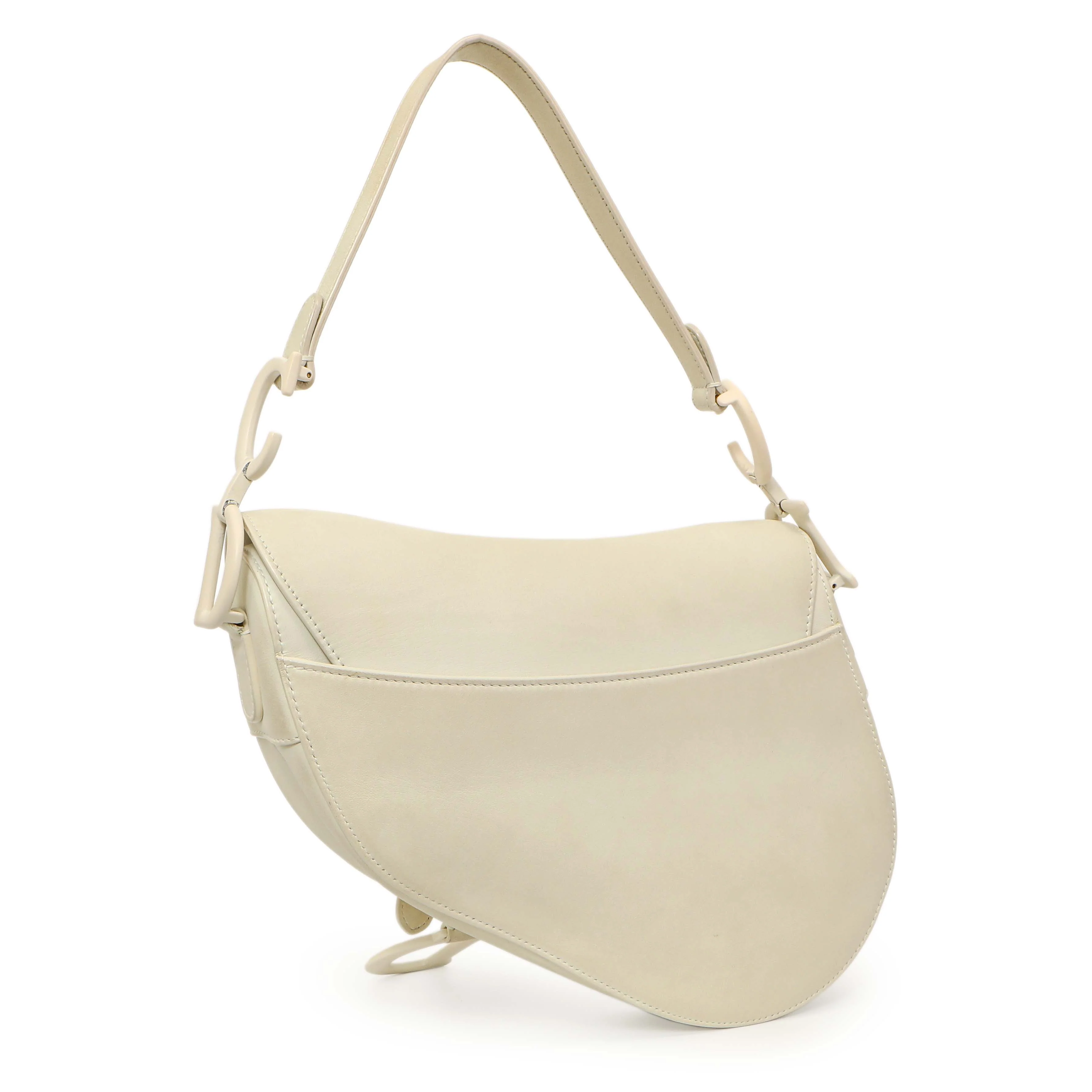 Christian Dior White Ultra Matte Calfskin Saddle Bag - Image 2