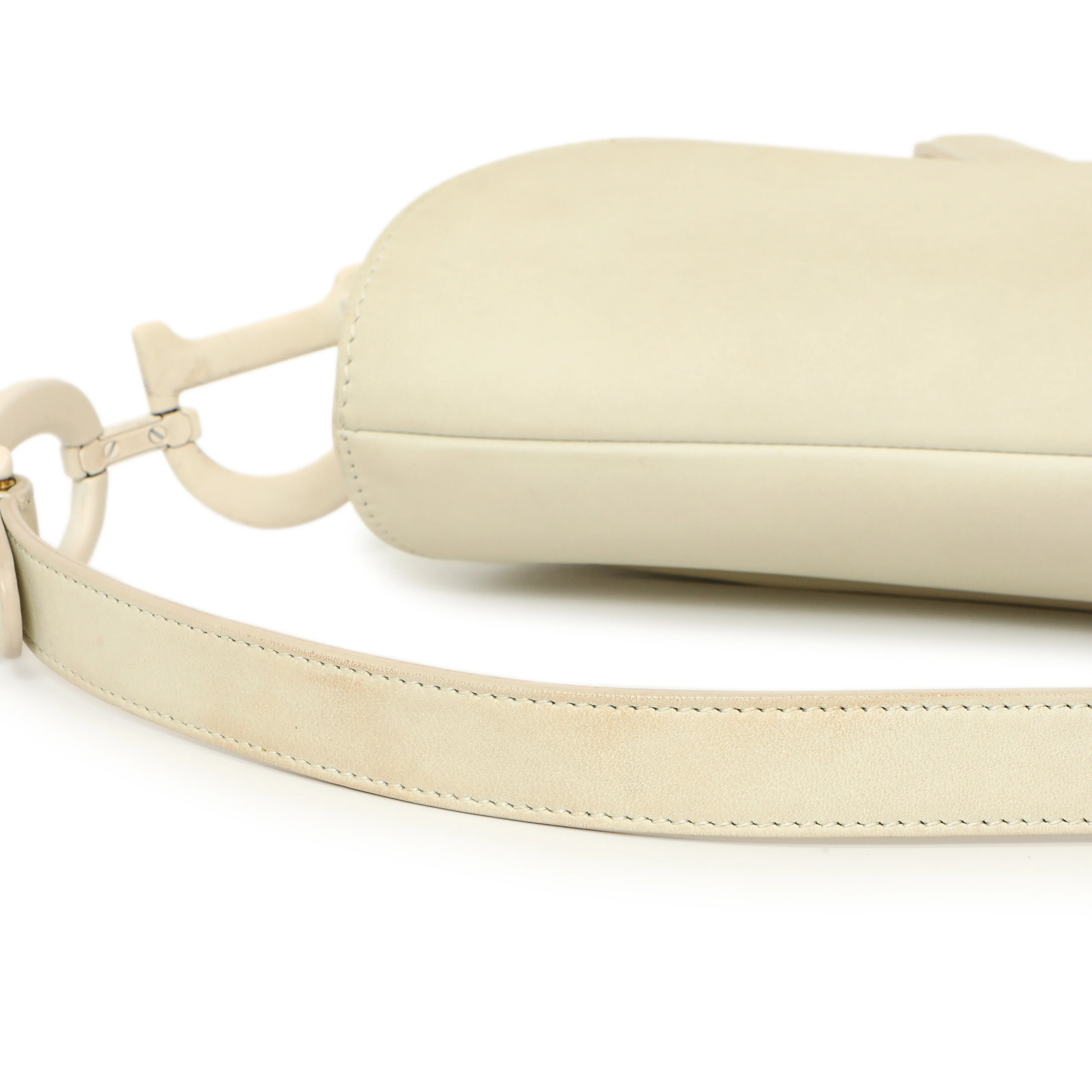 Christian Dior White Ultra Matte Calfskin Saddle Bag - Image 8