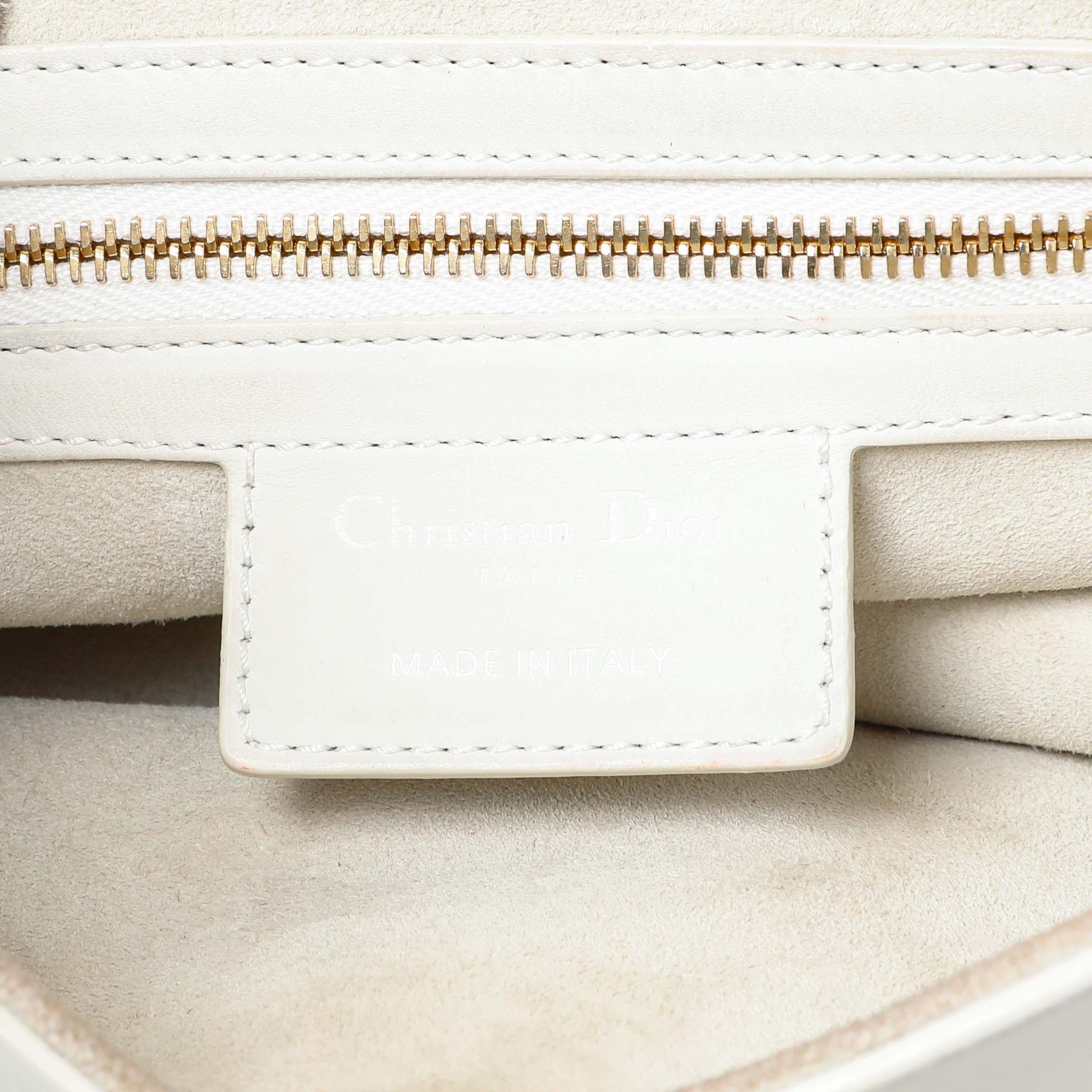 Christian Dior White Ultra Matte Calfskin Saddle Bag - Image 5