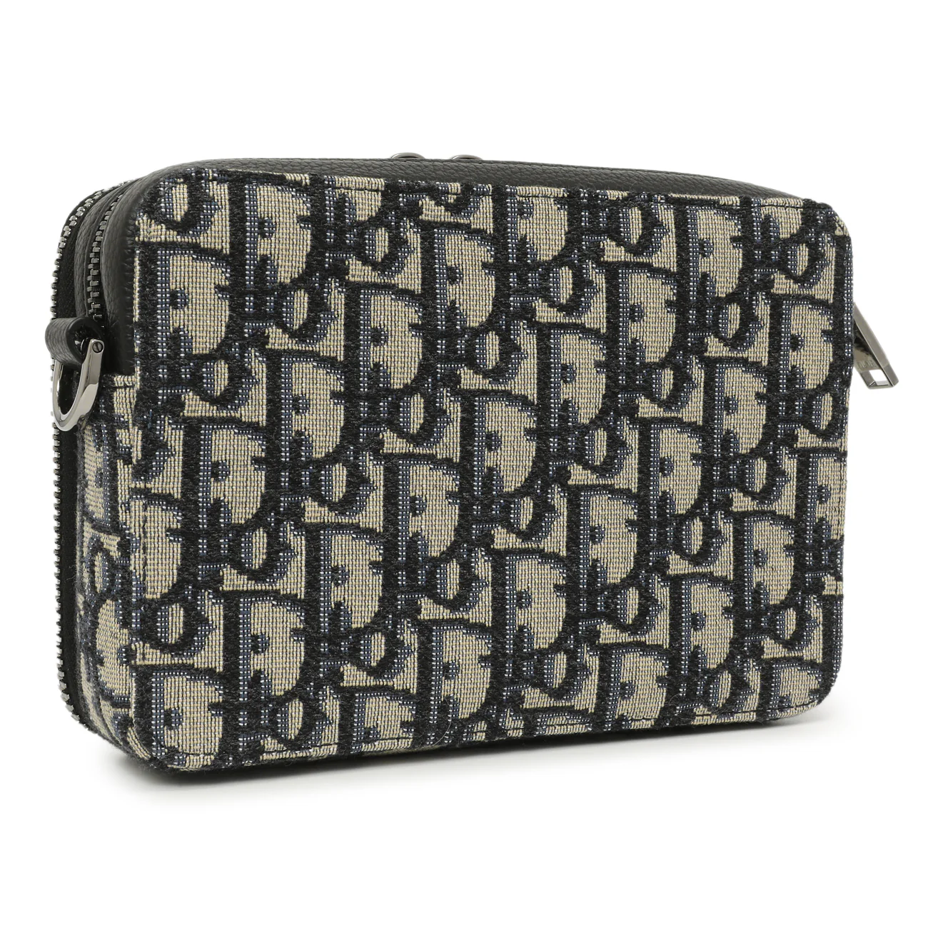 Christian Dior X Kenny Scharf Oblique Embroidered Patches Double Zip Crossbody Pouch - Image 2