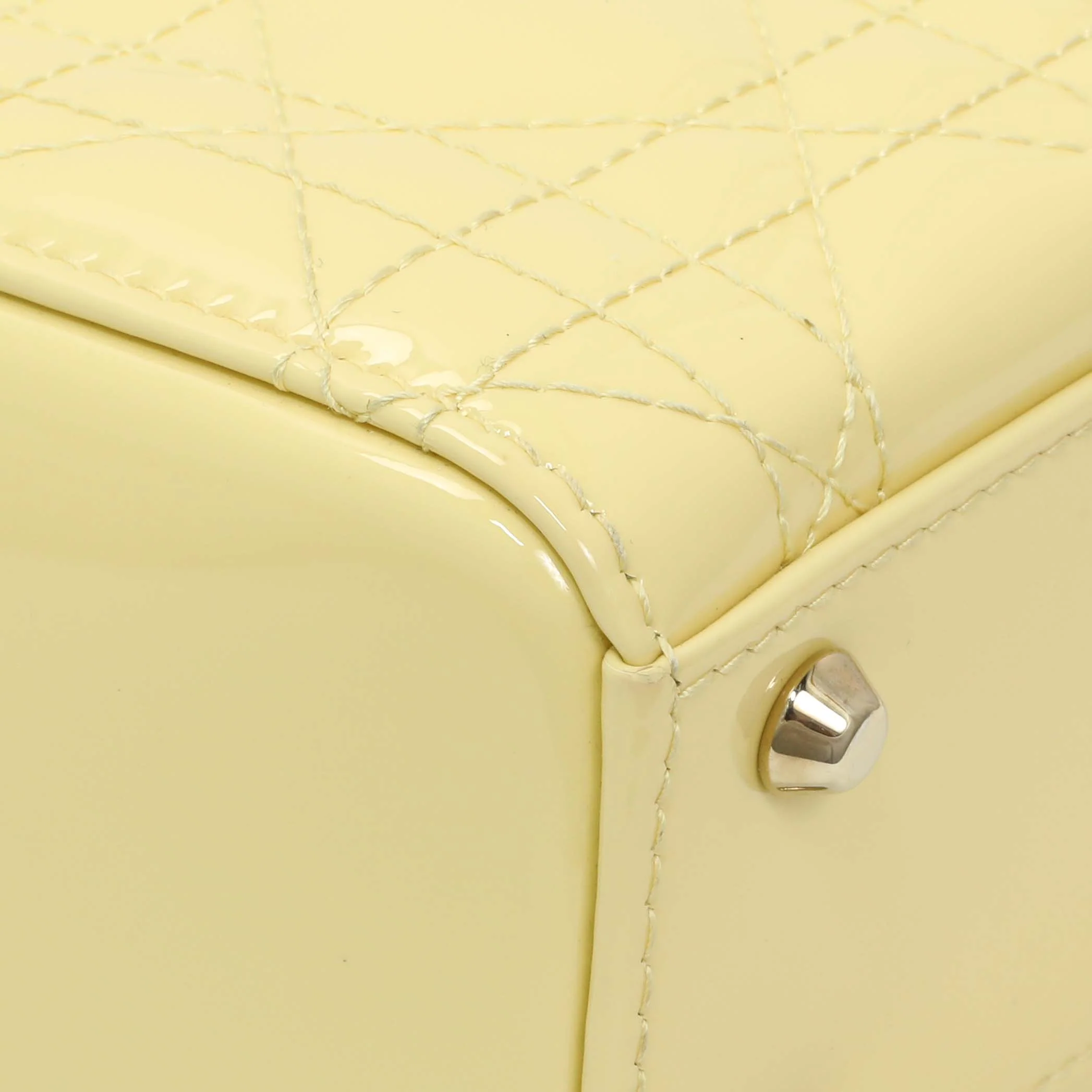 Christian Dior Yellow Patent Cannage Mini Lady Dior - Image 6
