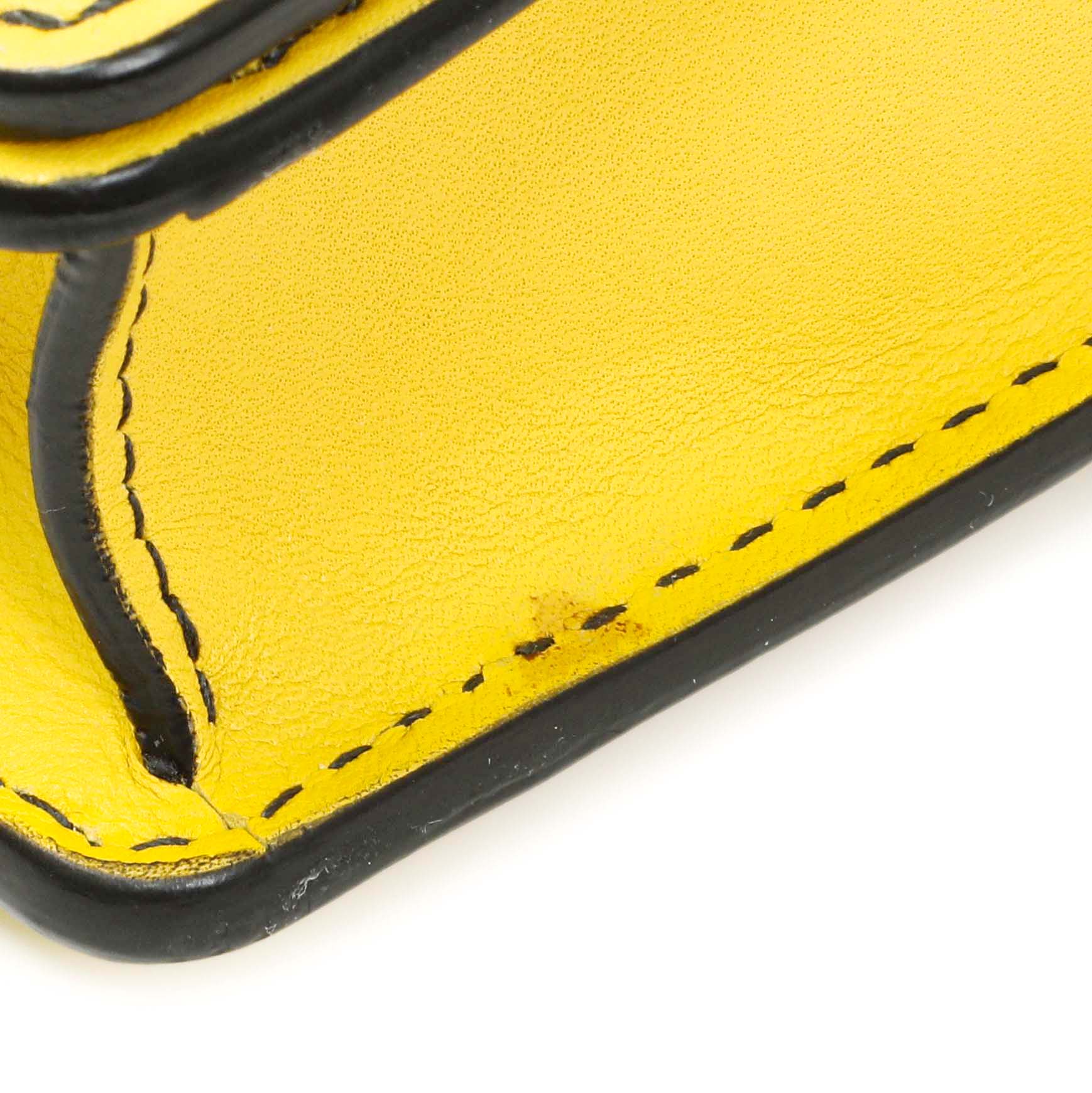 Christian Dior Yellow Suede Mosaic of Mirrors Mini J'Adior Chain Flap - Image 12