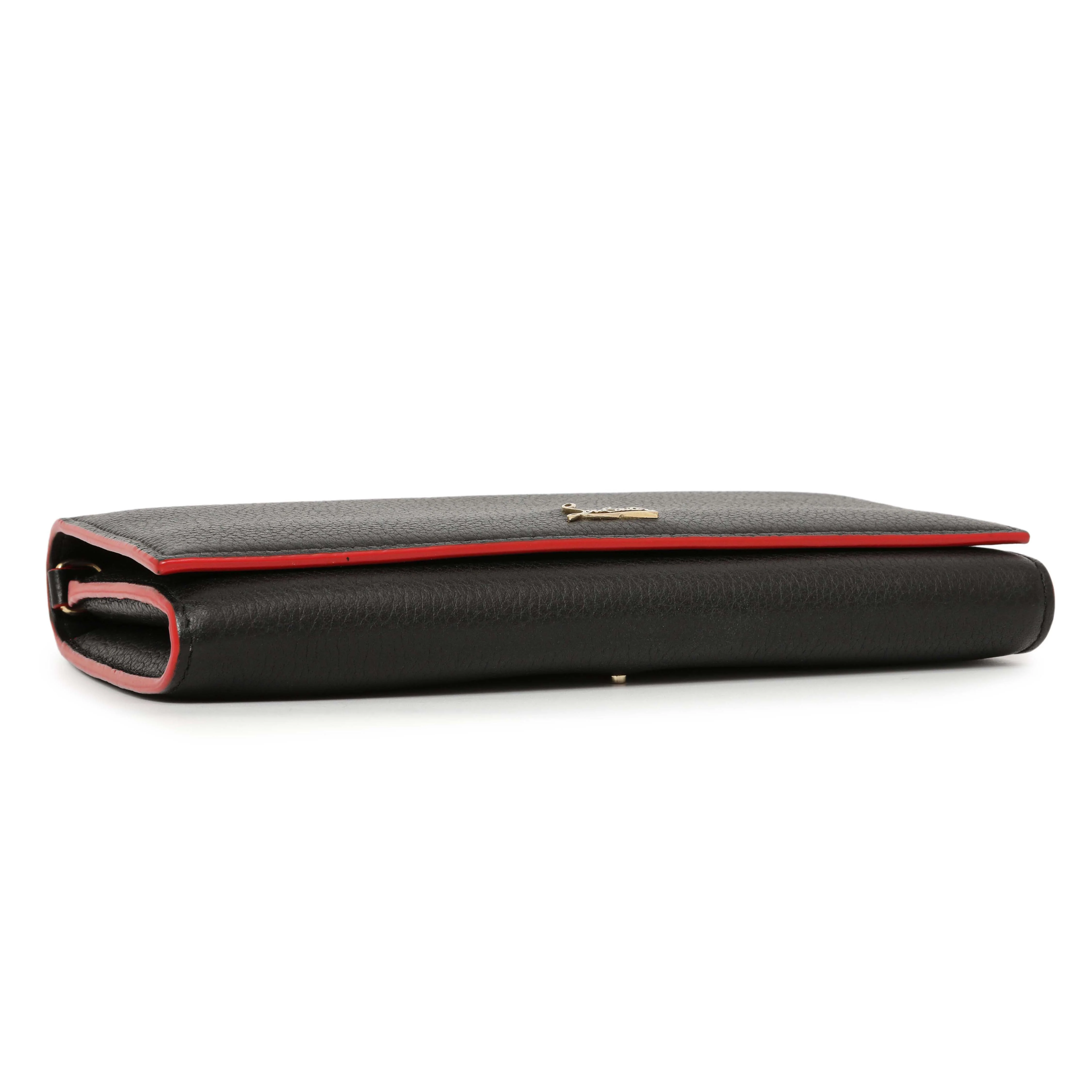 Christian Louboutin Black Calfskin Boudoir Chain Wallet - Image 3