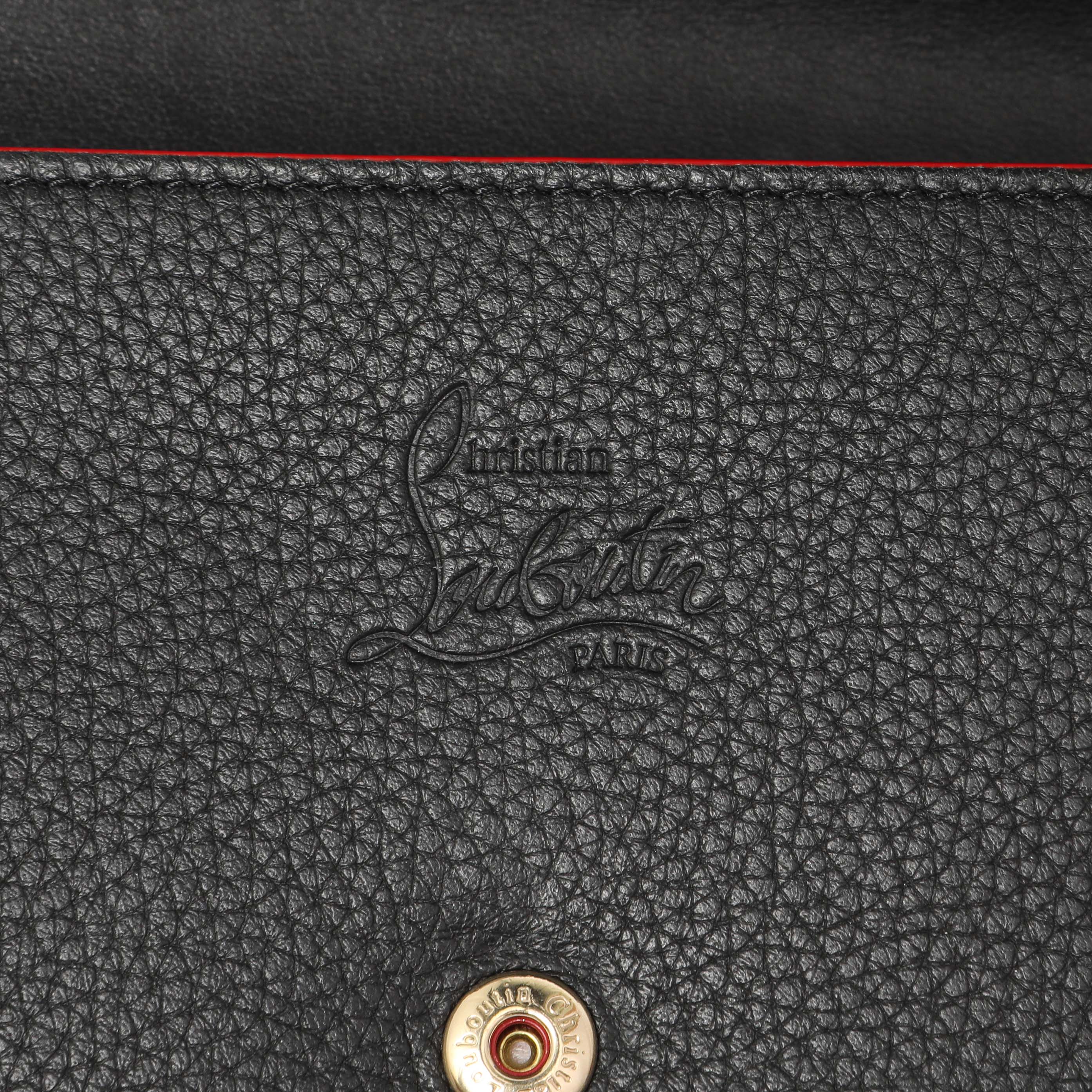 Christian Louboutin Black Calfskin Boudoir Chain Wallet - Image 7