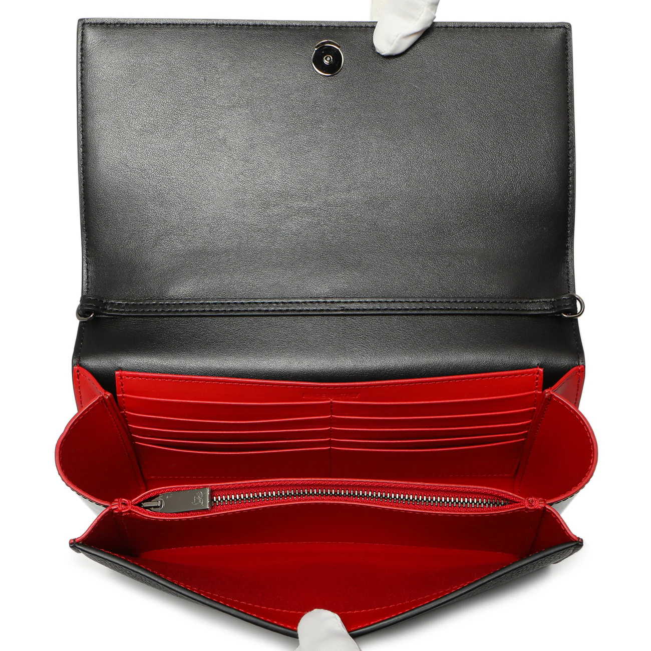 Christian Louboutin Black Calfskin Spikes Loubinthesky Paloma Clutch - Image 4
