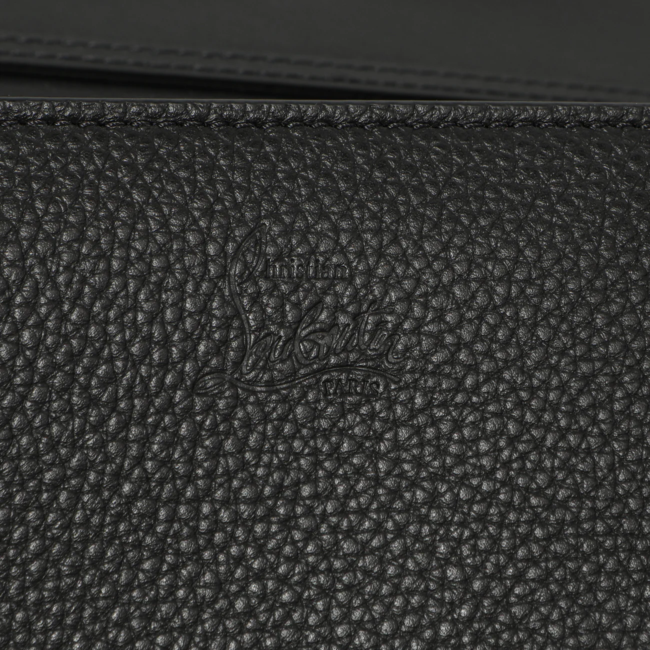 Christian Louboutin Black Calfskin Spikes Loubinthesky Paloma Clutch - Image 5