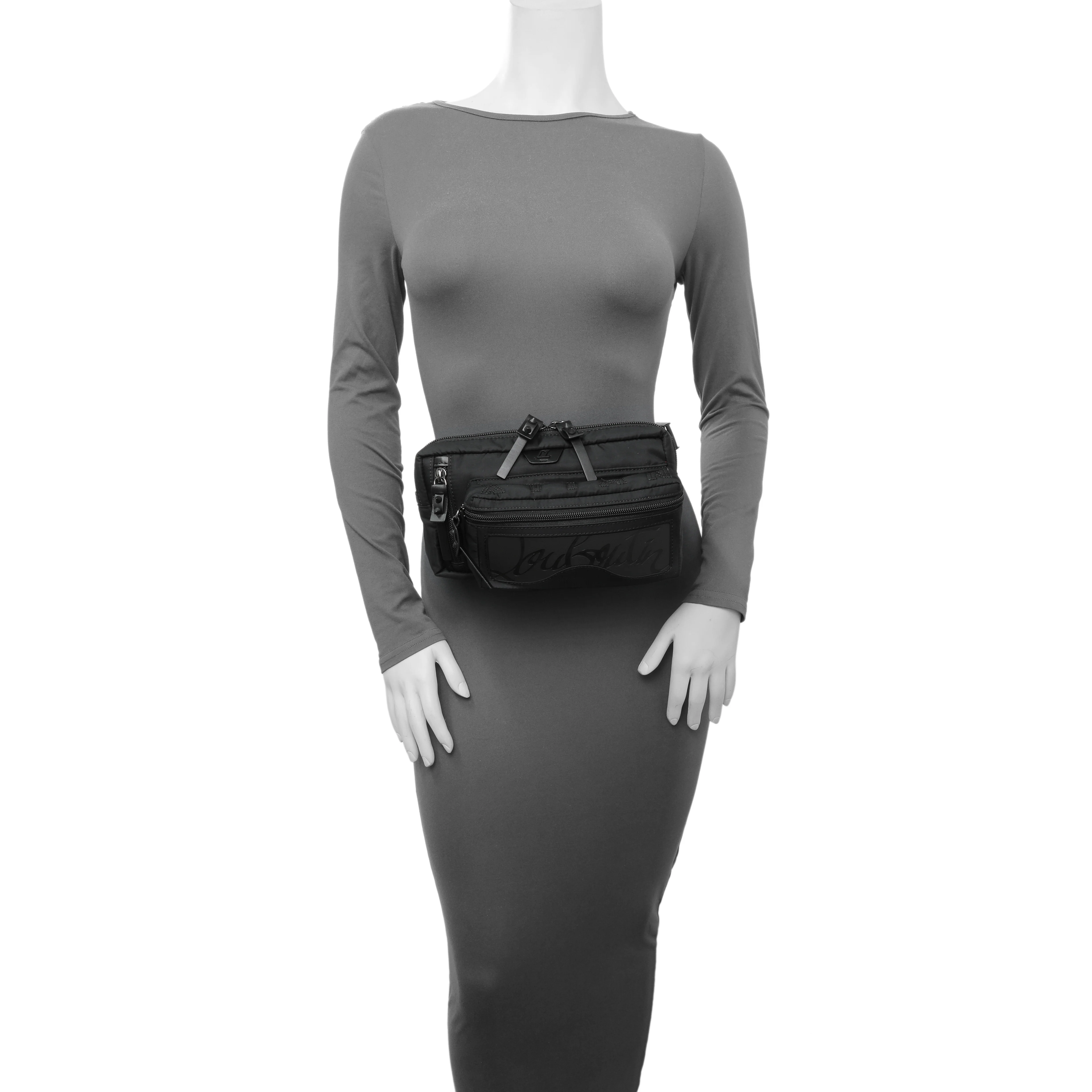Christian Louboutin Black Nylon Loubideal Belt Bag - Image 7