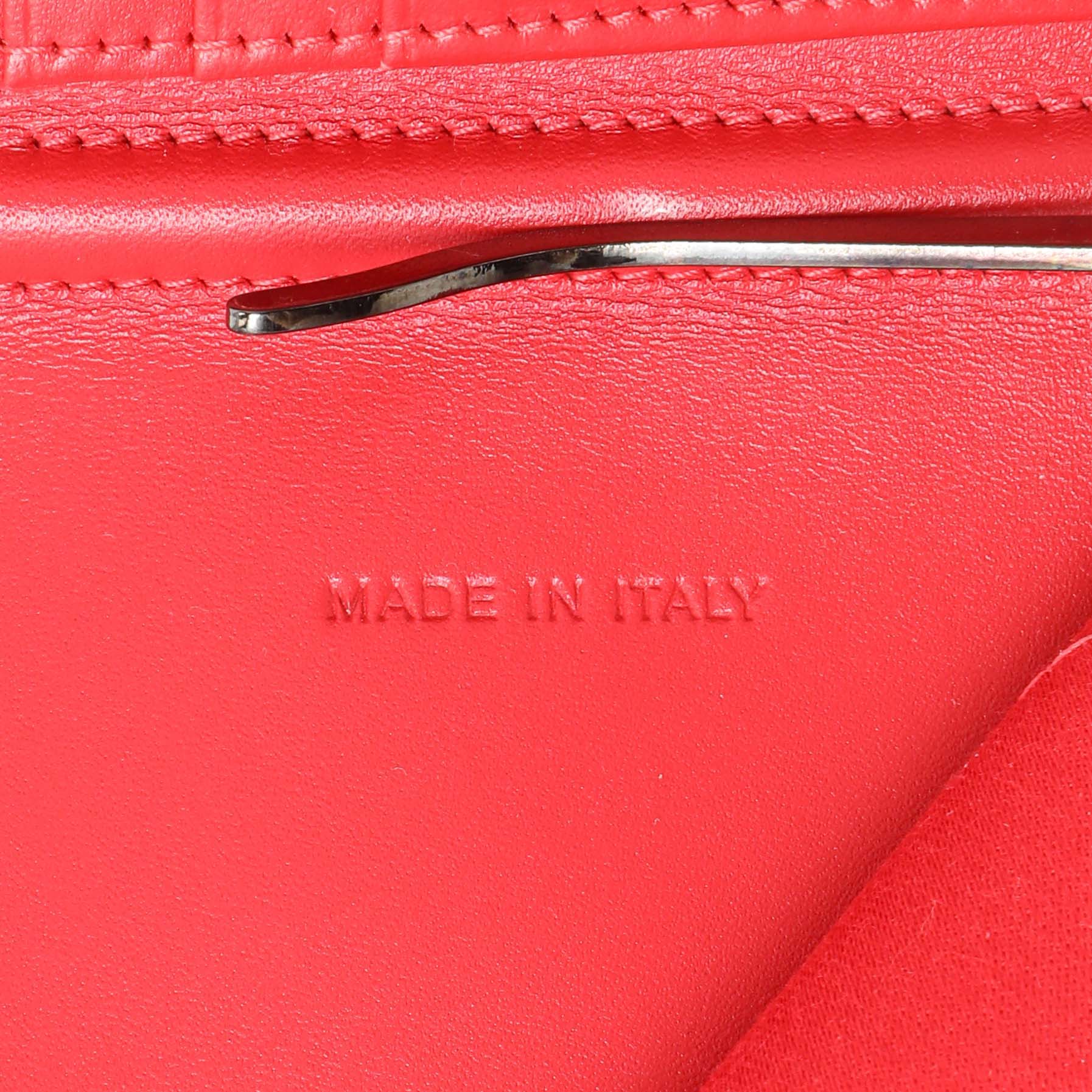 Christian Louboutin Tan Calfskin Spiked Bill Clip Wallet - Image 6