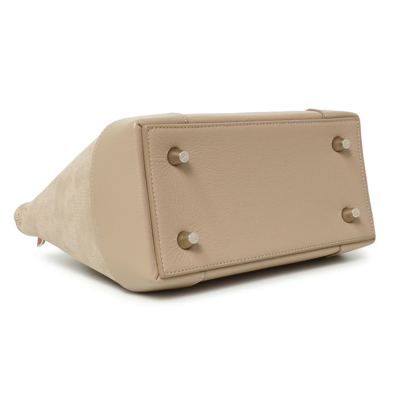Christian Louboutin Taupe Calfskin Suede Small Eloise Tote - Image 3