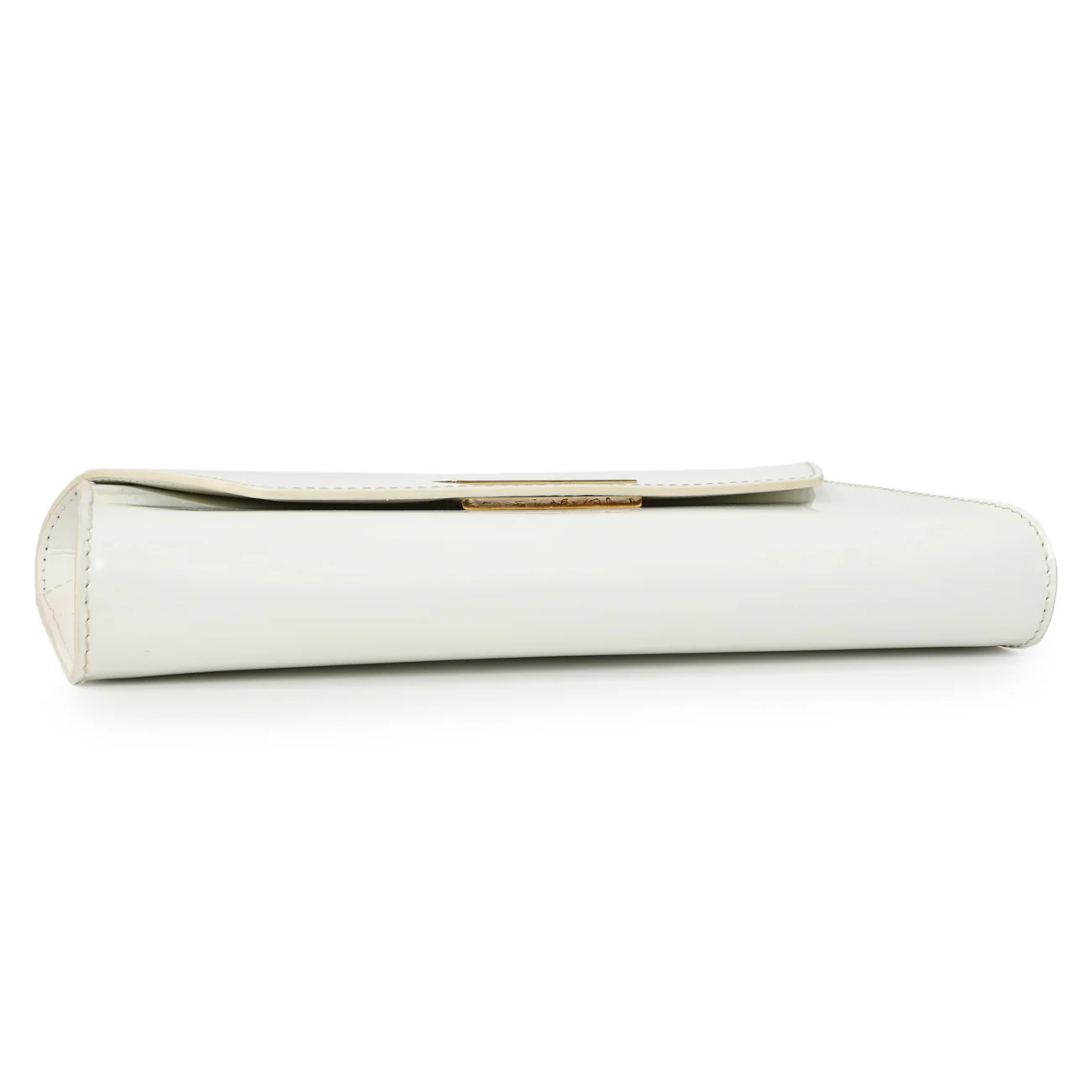 Christian Louboutin White Patent Vero Dodat Clutch - Image 3