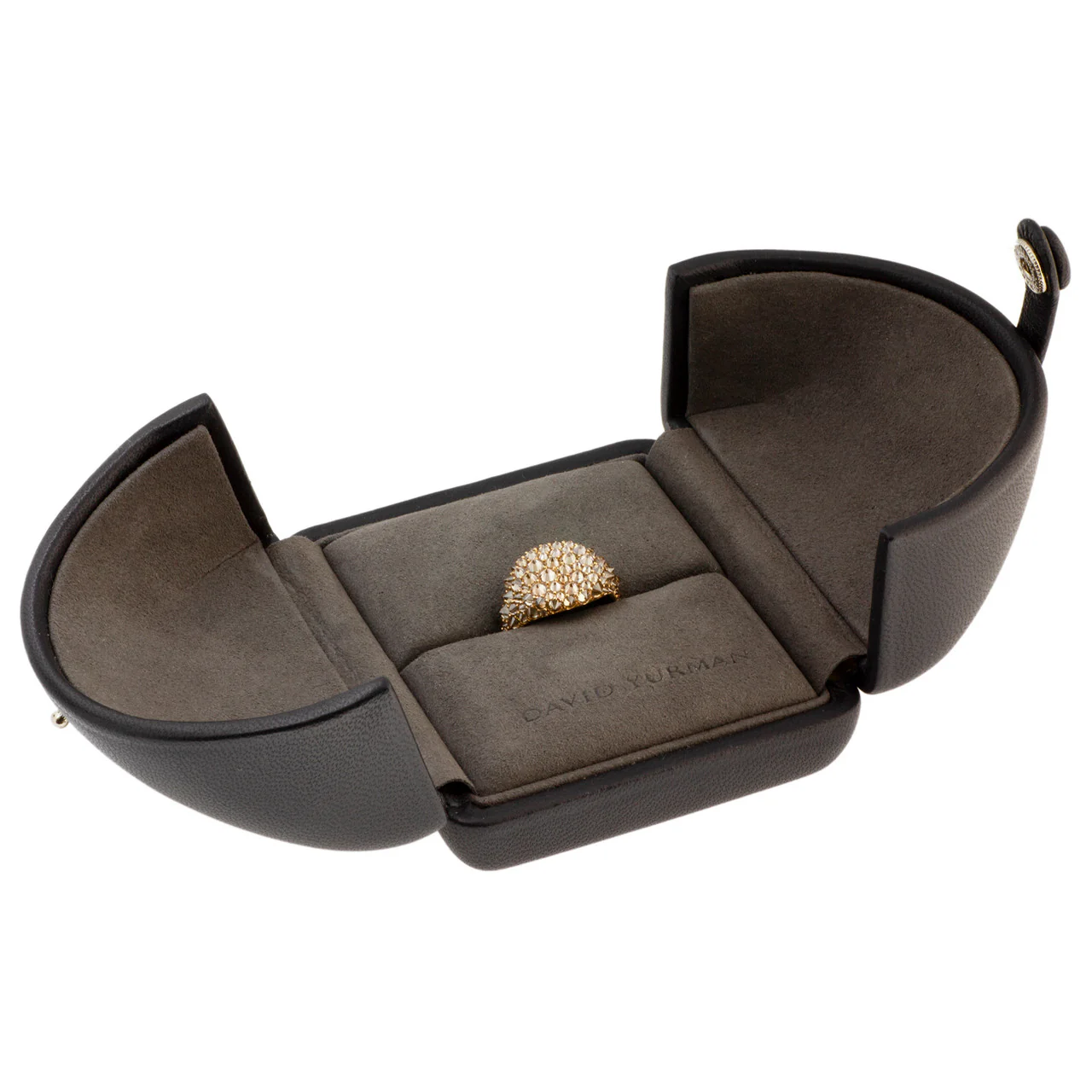 David Yurman 18K Rose Gold & Cognac Diamond Signature Pinky Ring - Image 5