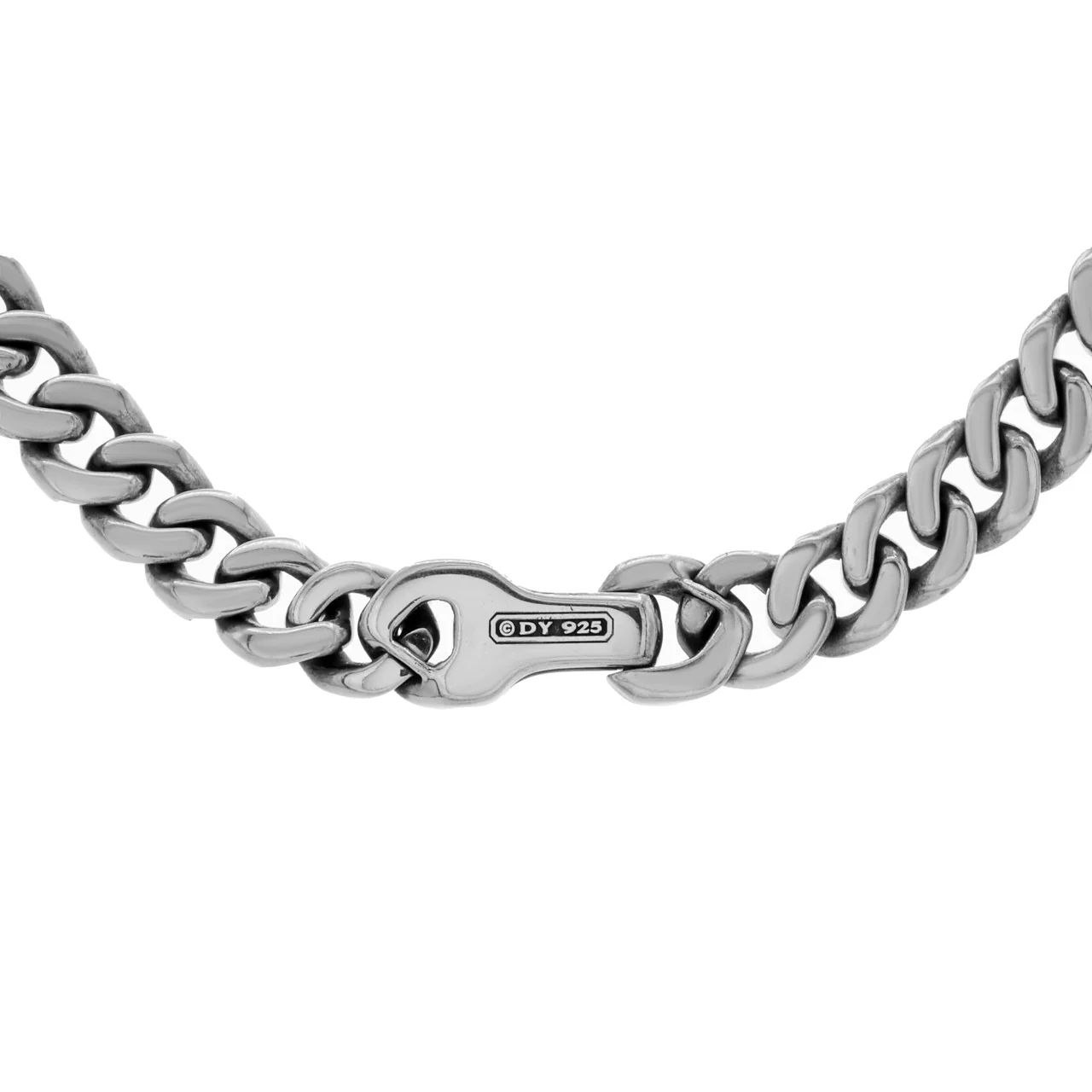 David Yurman Sterling Silver Curb Chain Necklace - Image 3