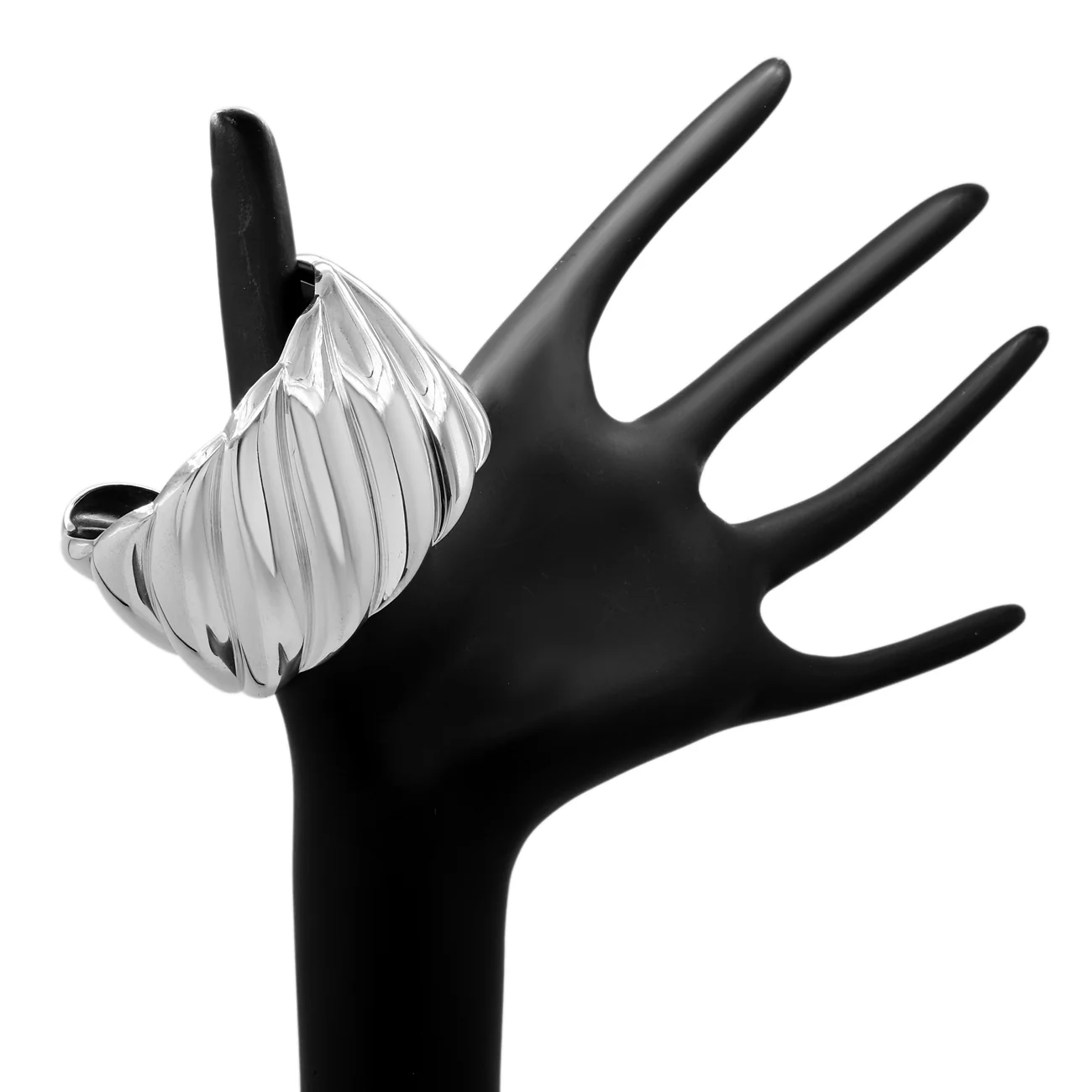 David Yurman Sterling Silver Sculpted Cable Bracelet - Image 3