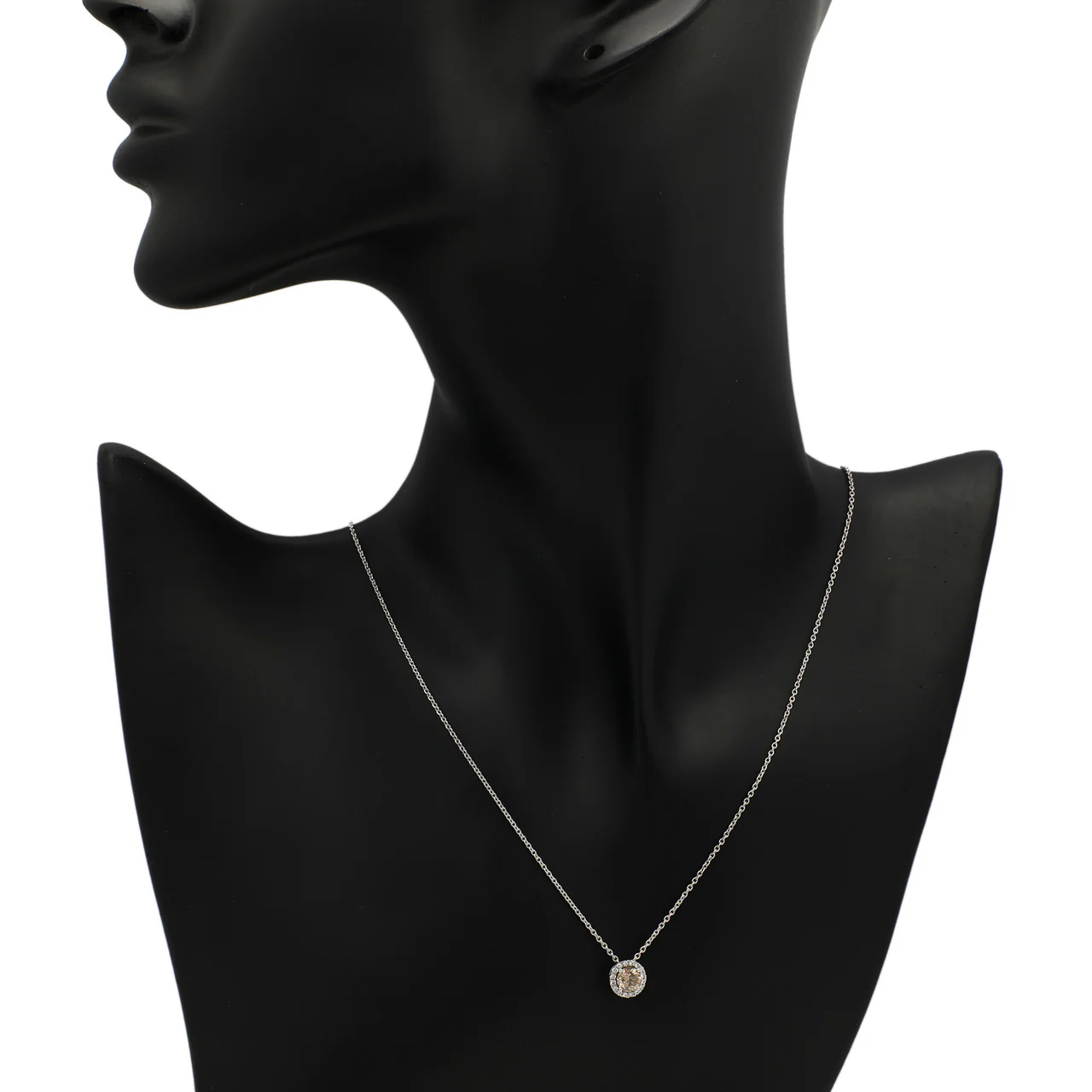 De Beers 18K White Gold Aura Fancy Brown Diamond Pendant Necklace - Image 4