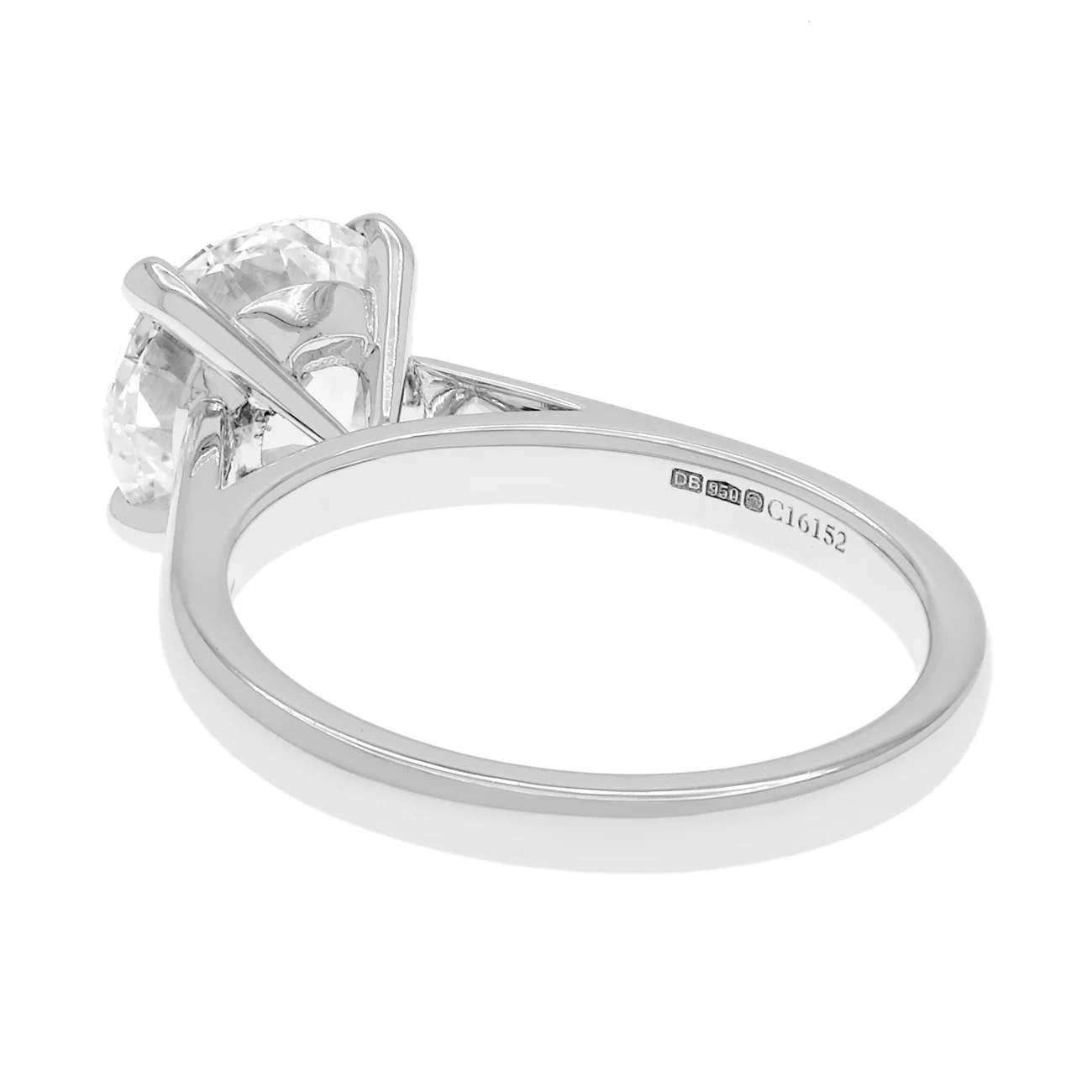 De Beers 2.15ct GIA Platinum Classic Round Brilliant Diamond Ring - Image 3