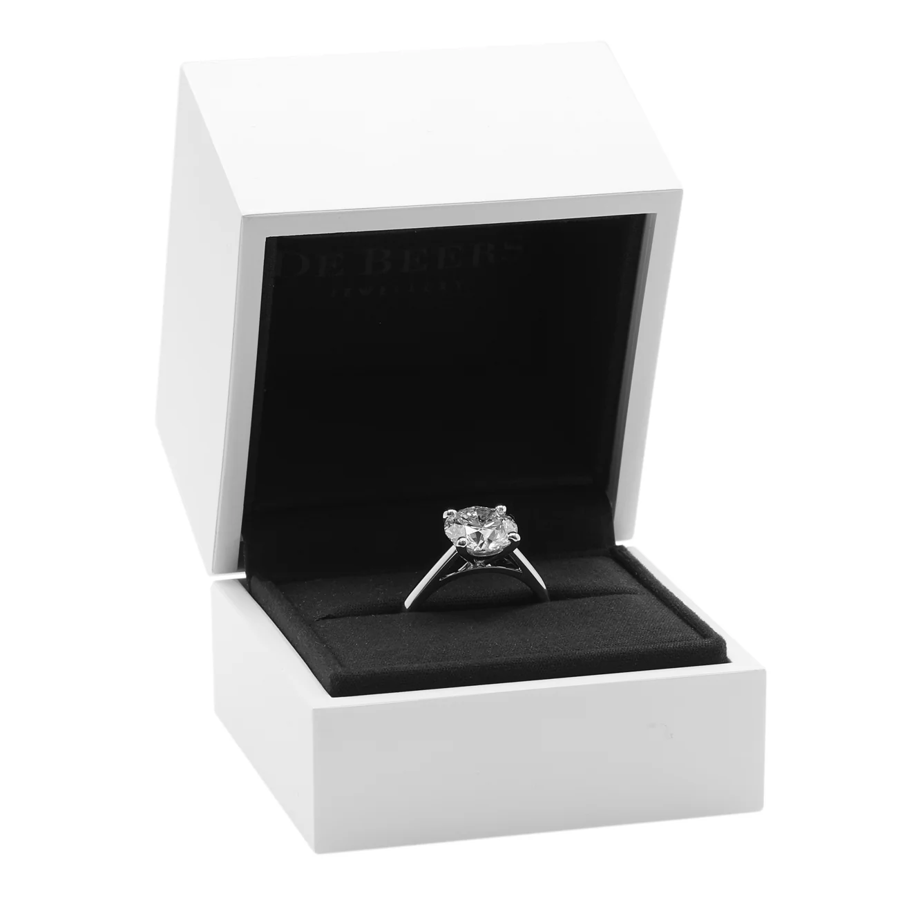 De Beers 2.15ct GIA Platinum Classic Round Brilliant Diamond Ring - Image 5