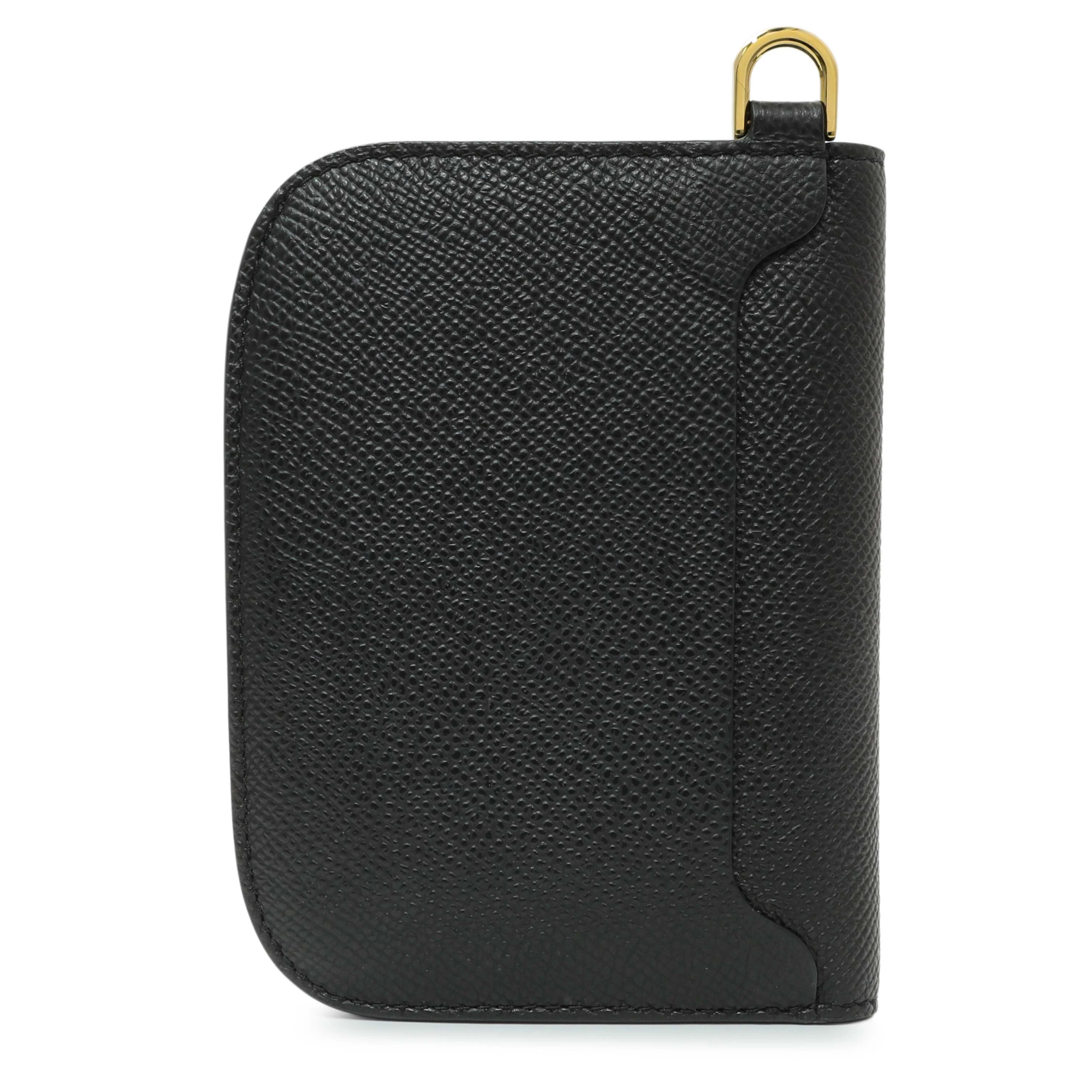 Delvaux Black Calfskin Vagabond Compact Wallet - Image 2