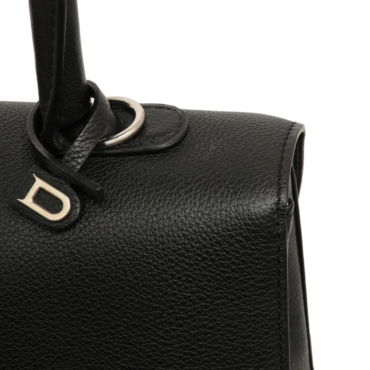 Delvaux Black Grained Calfskin Brillant MM - Image 6