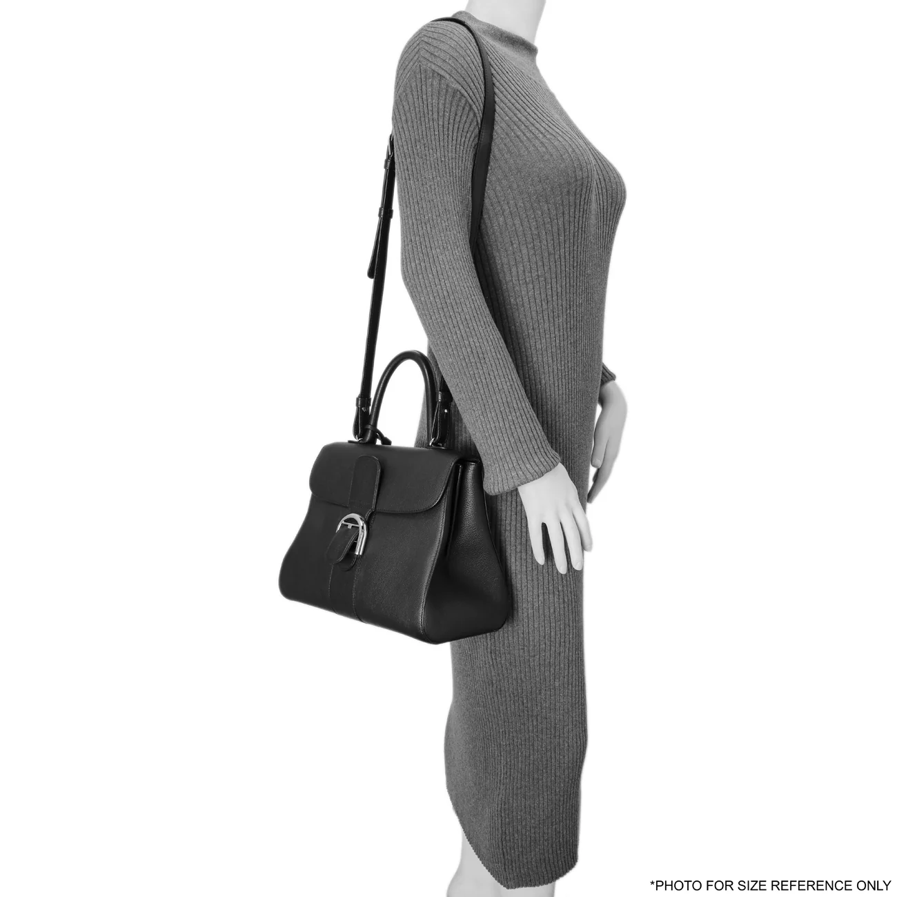 Delvaux Black Grained Calfskin Brillant MM - Image 9