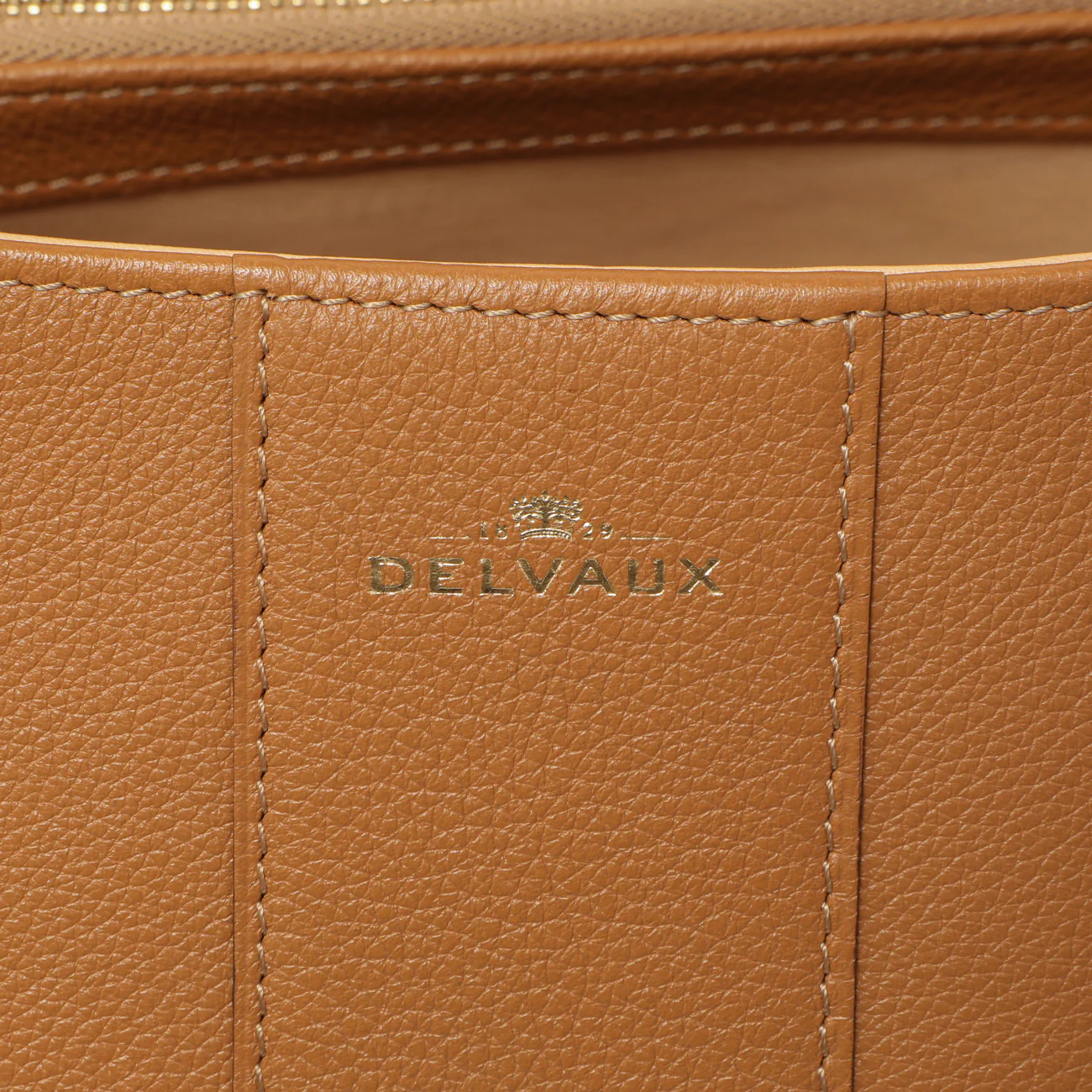 Delvaux Brown Grained Calfskin Brillant MM - Image 6