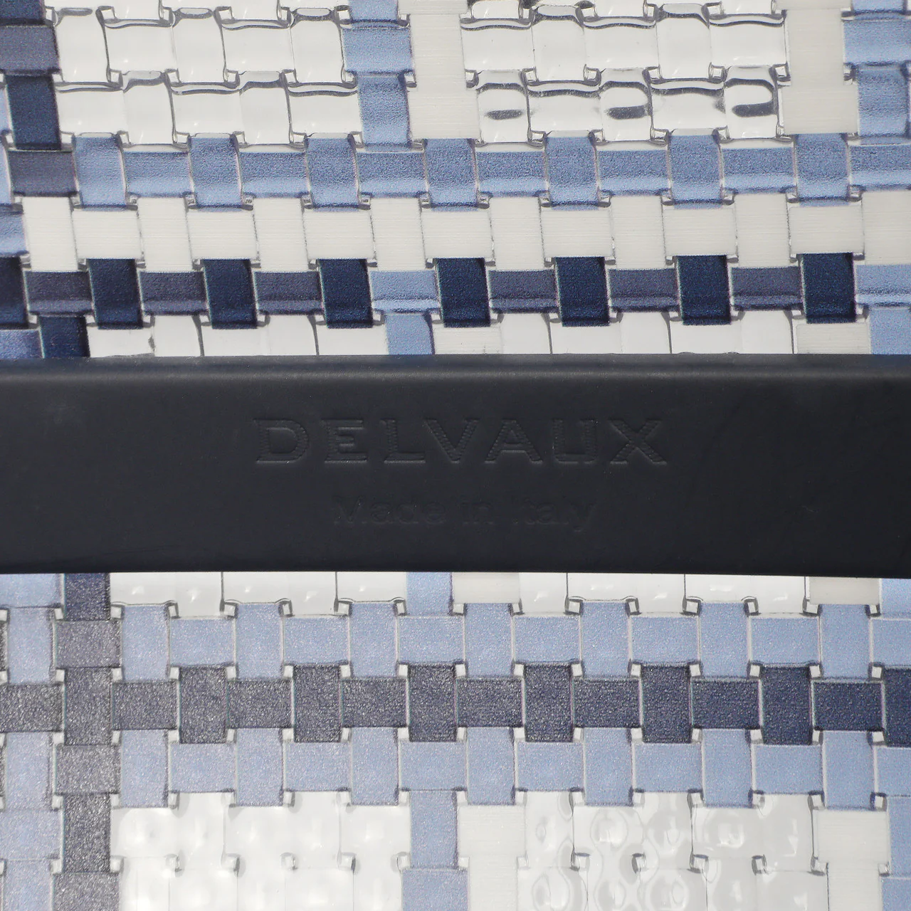 Delvaux Navy Vinyl Gingham The Dreamer Brillant MM - Image 5