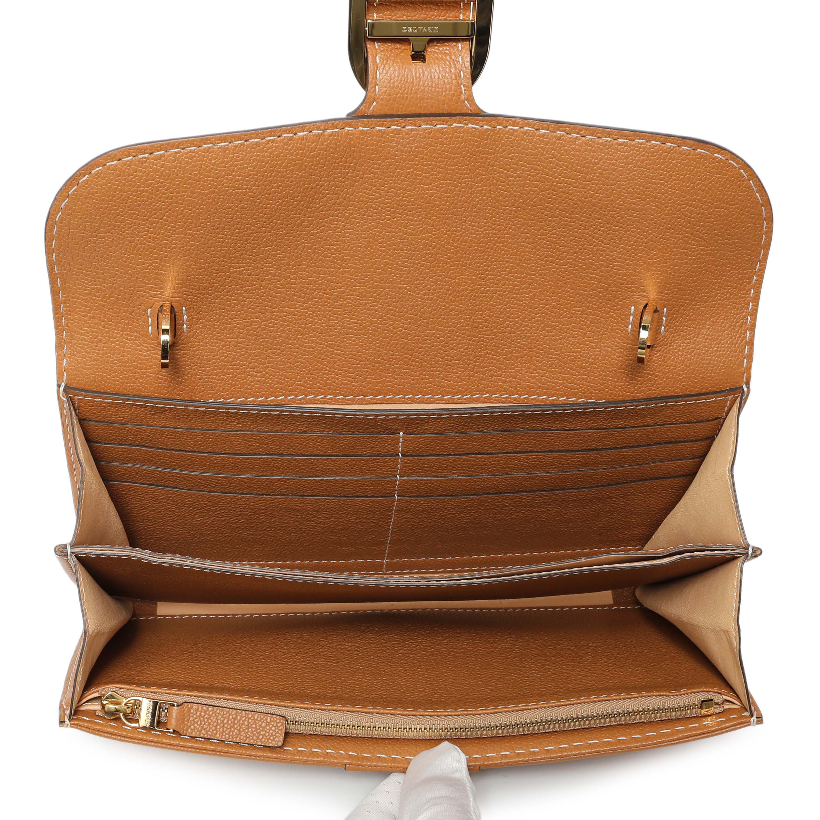 Delvaux Tan Rodeo Calfskin Brillant Wallet On Chain - Image 4
