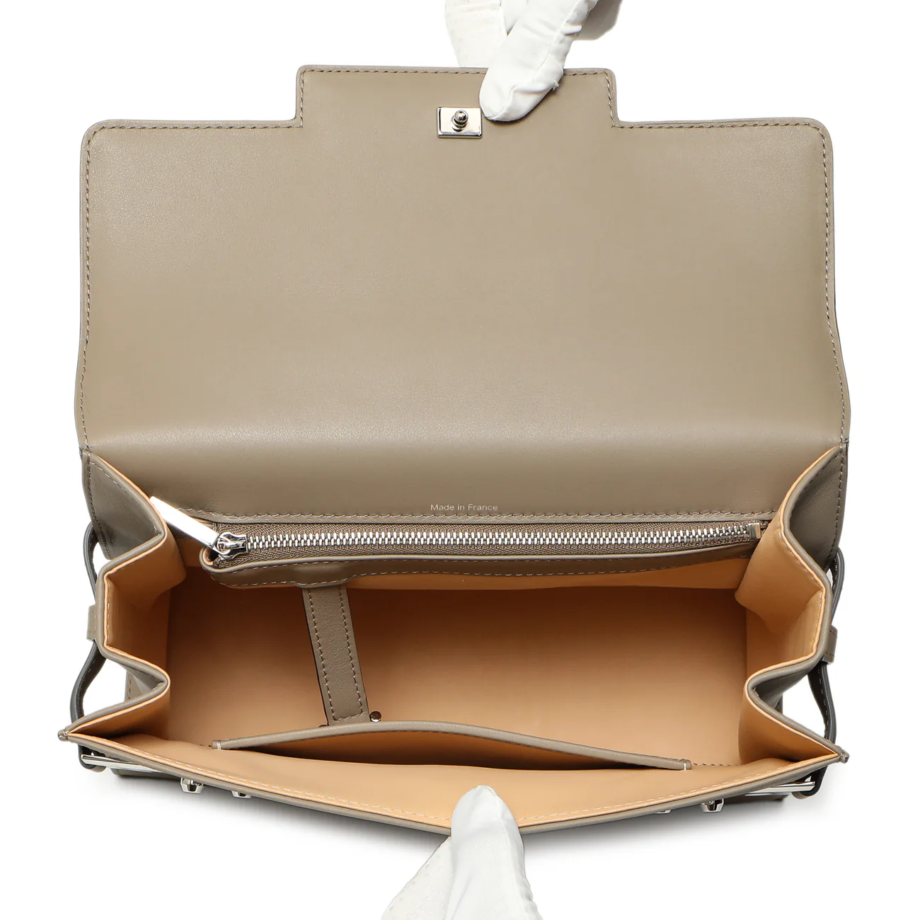 Delvaux Taupe Calfskin Tempete MM - Image 4