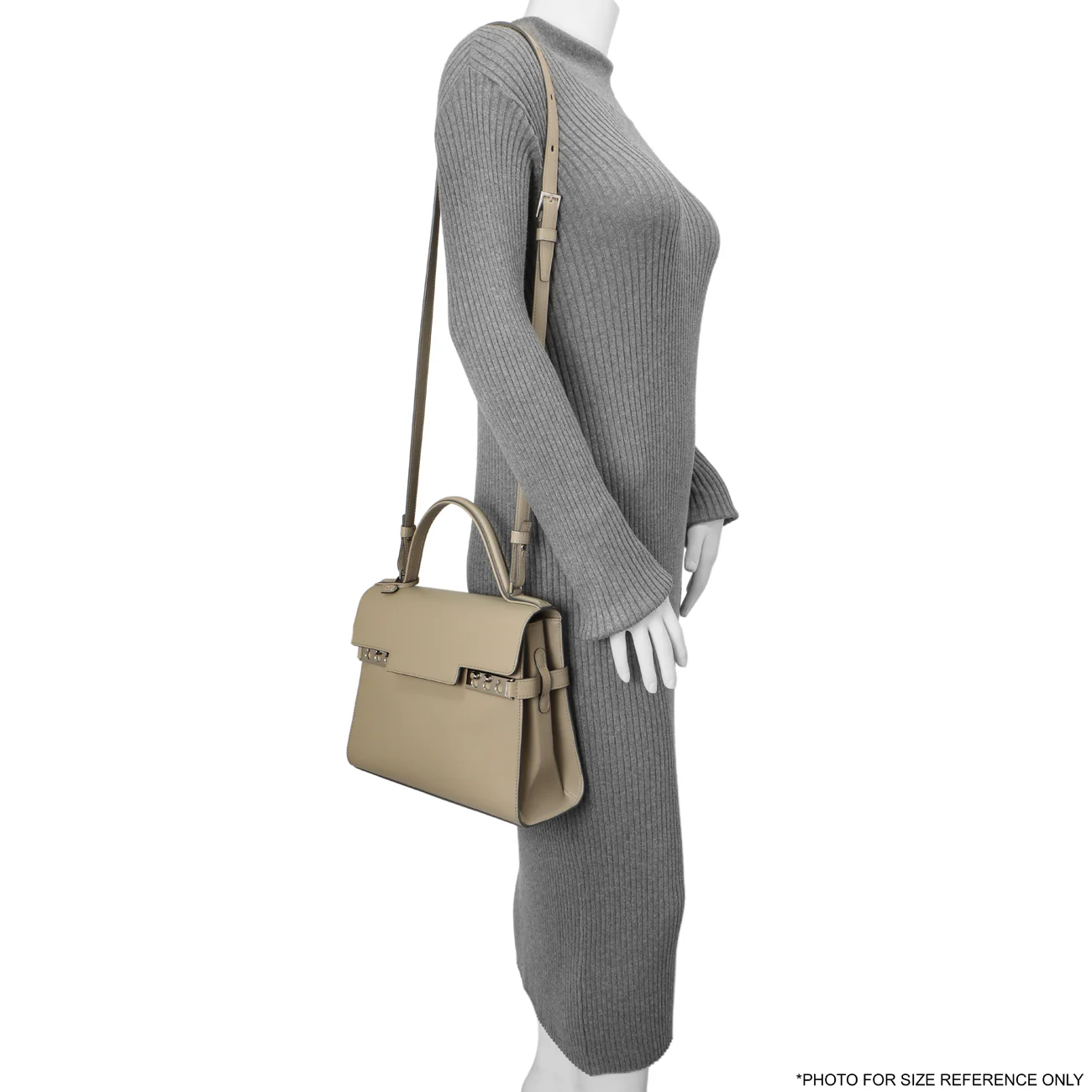 Delvaux Taupe Calfskin Tempete MM - Image 9