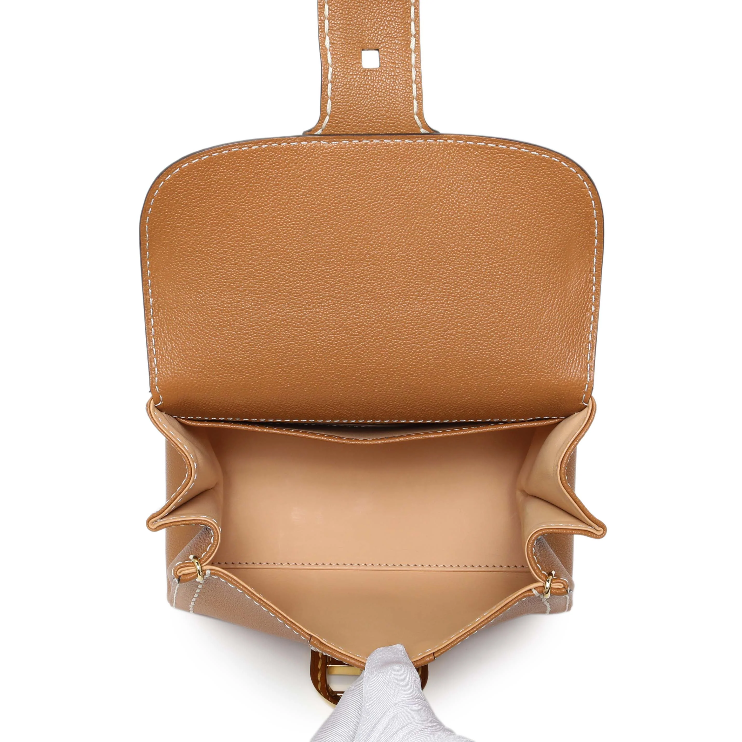 Delvaux Vegetal Grained Rodeo Calfskin Brillant Mini Surpiqué - Image 4